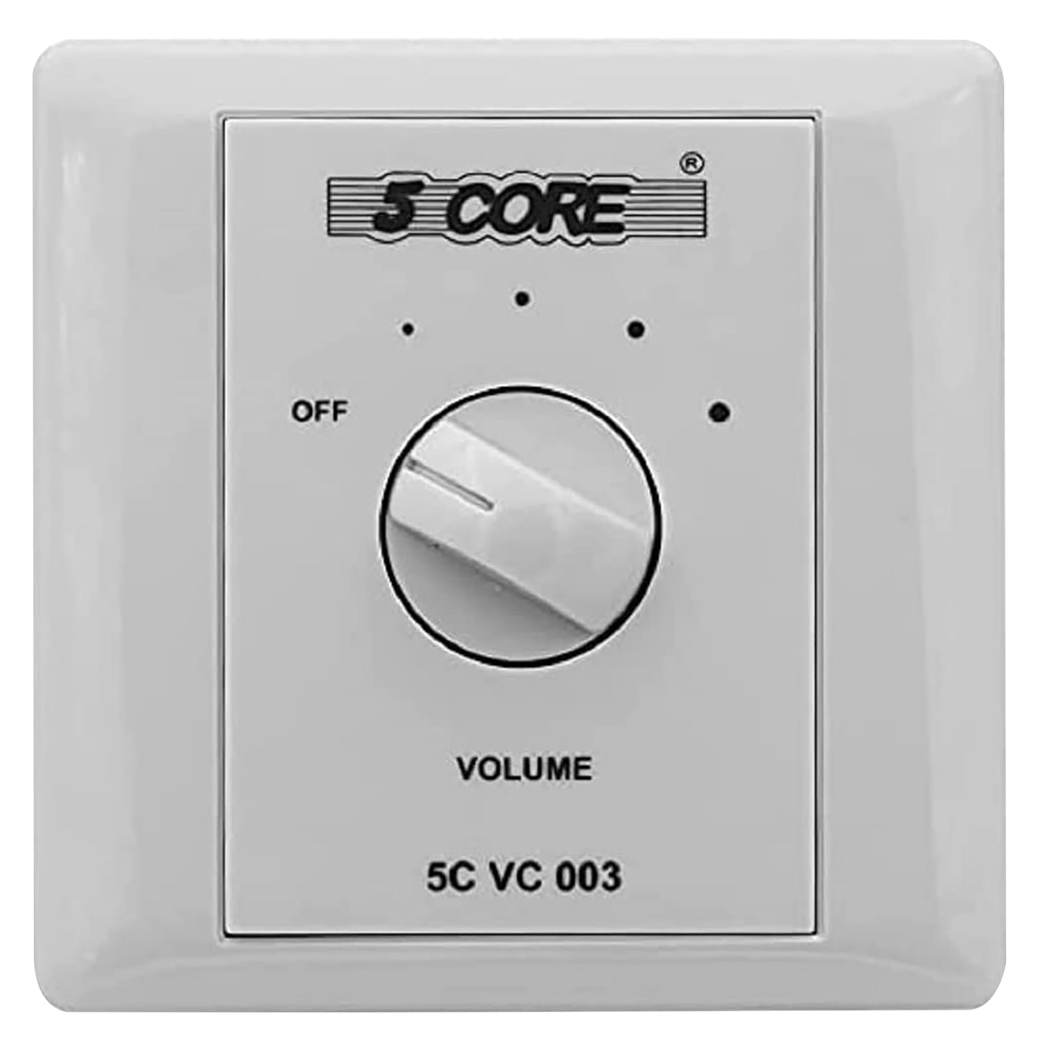 5 Core Wall Mount Volume Control Knob 30W In-Wall Plate Rotary Style Volume Adjustment for Speakers