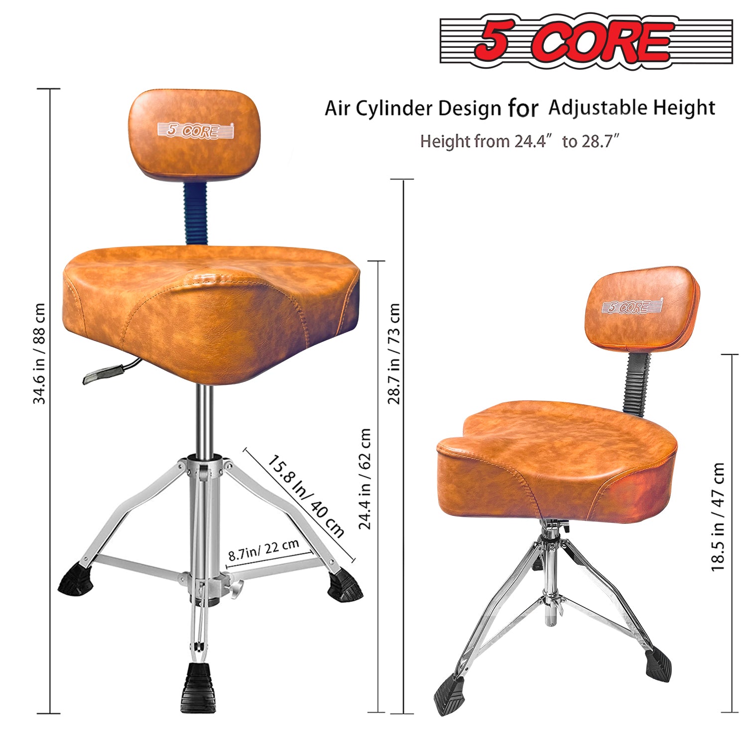 Upgrade Your Drumming Setup with 5 Core's Drum Throne Back Rest-LVR