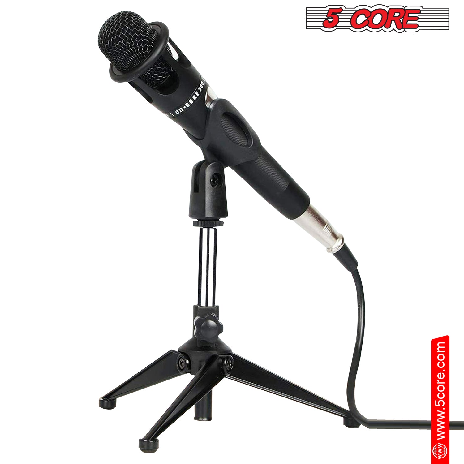 5 Core Mic Stand Desk Tripod Universal Desktop Adjustable Table Top Microphone Stand  1/2 Pc
