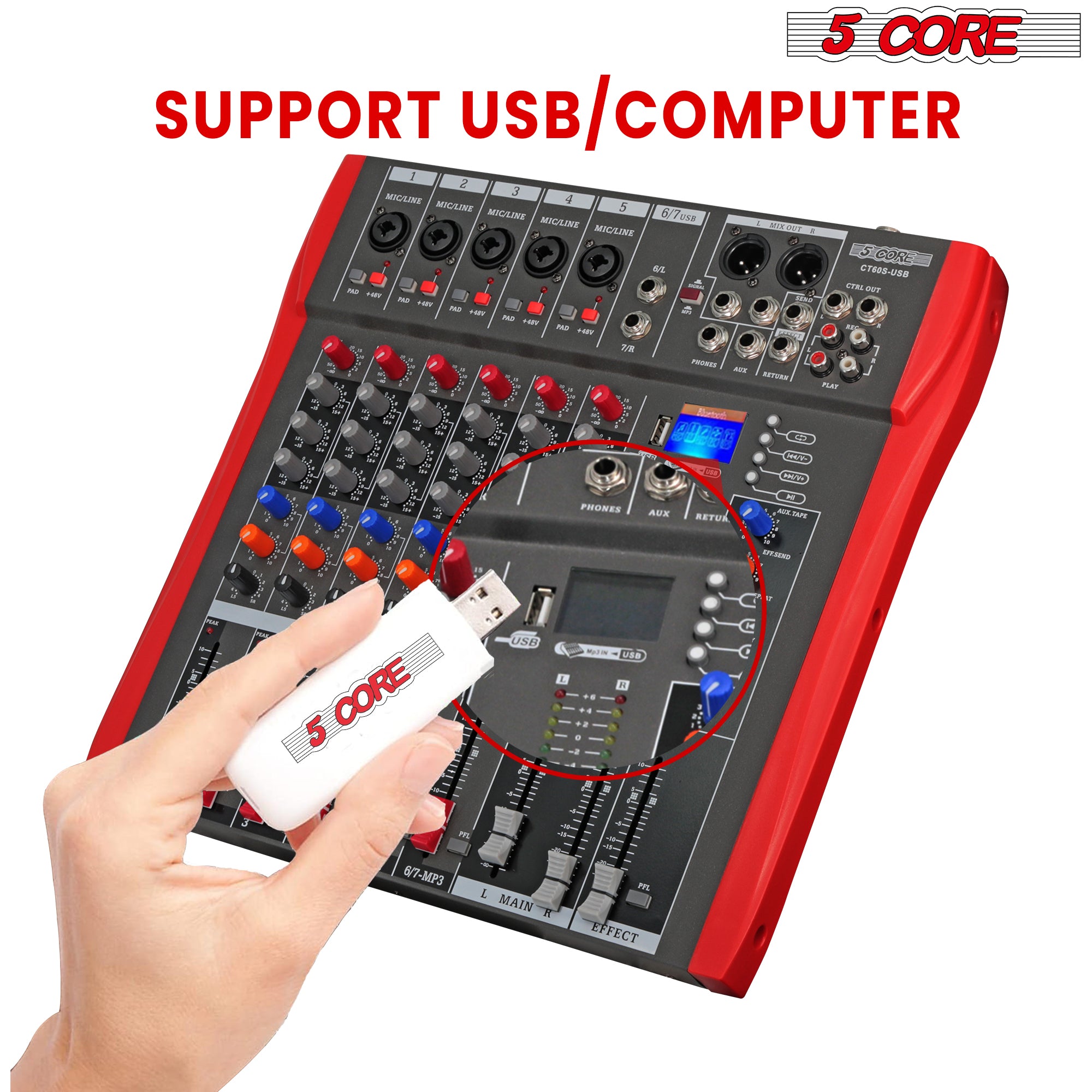 Bluetooth USB w Effects for Recording Music Studio