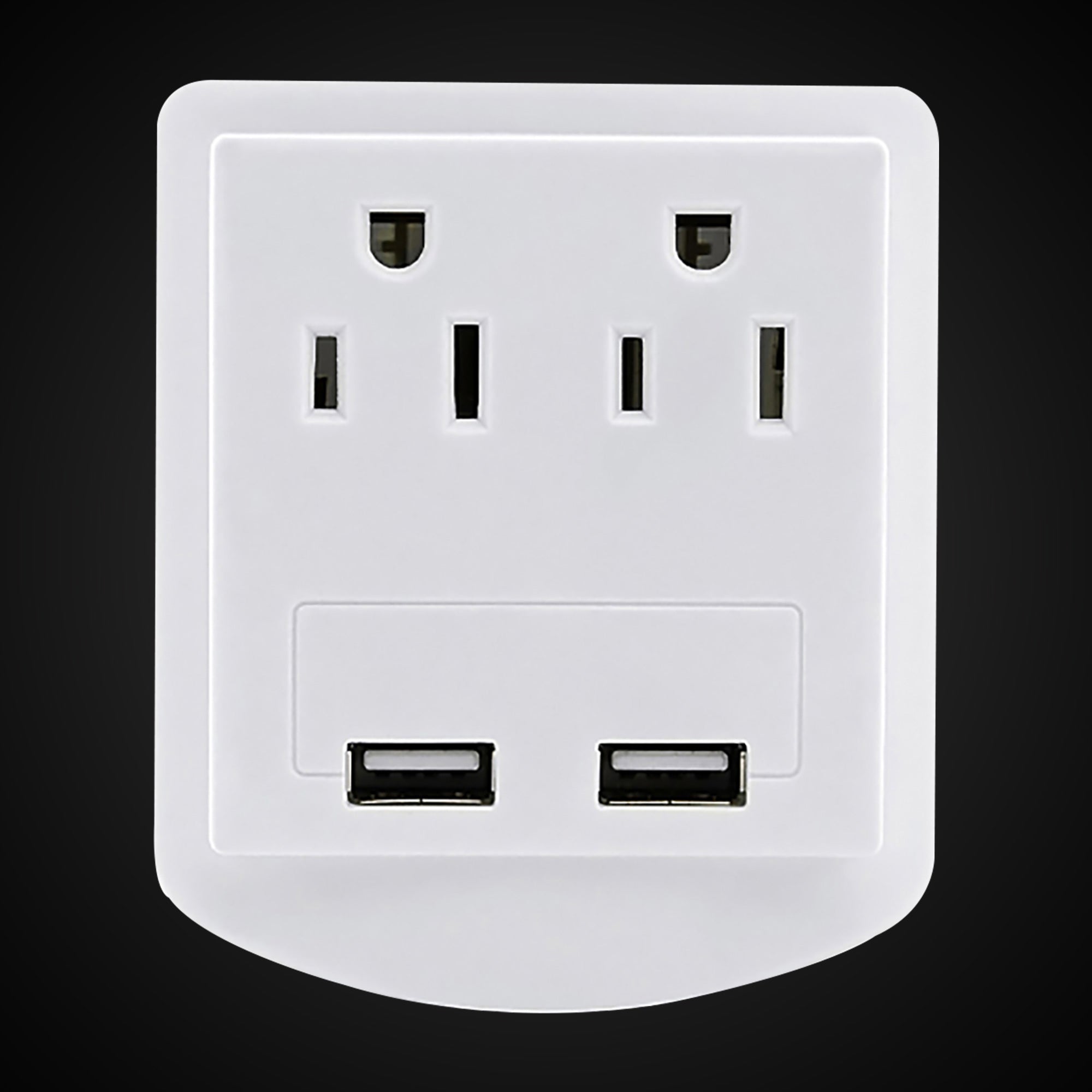 5 Core Outlet Extender USB Wall Plug Charger w Surge Protector Multi Charging Power Outlet w 2 USB Ports and 2 AC Plug Expander Travel Adapter -2U2O-1