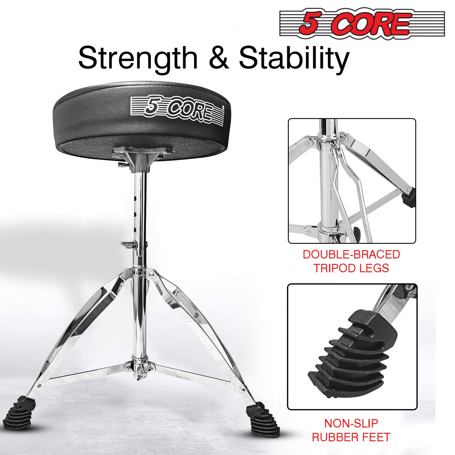 Guitar Stool: Amplify Your Performance with Chrome Black Style
