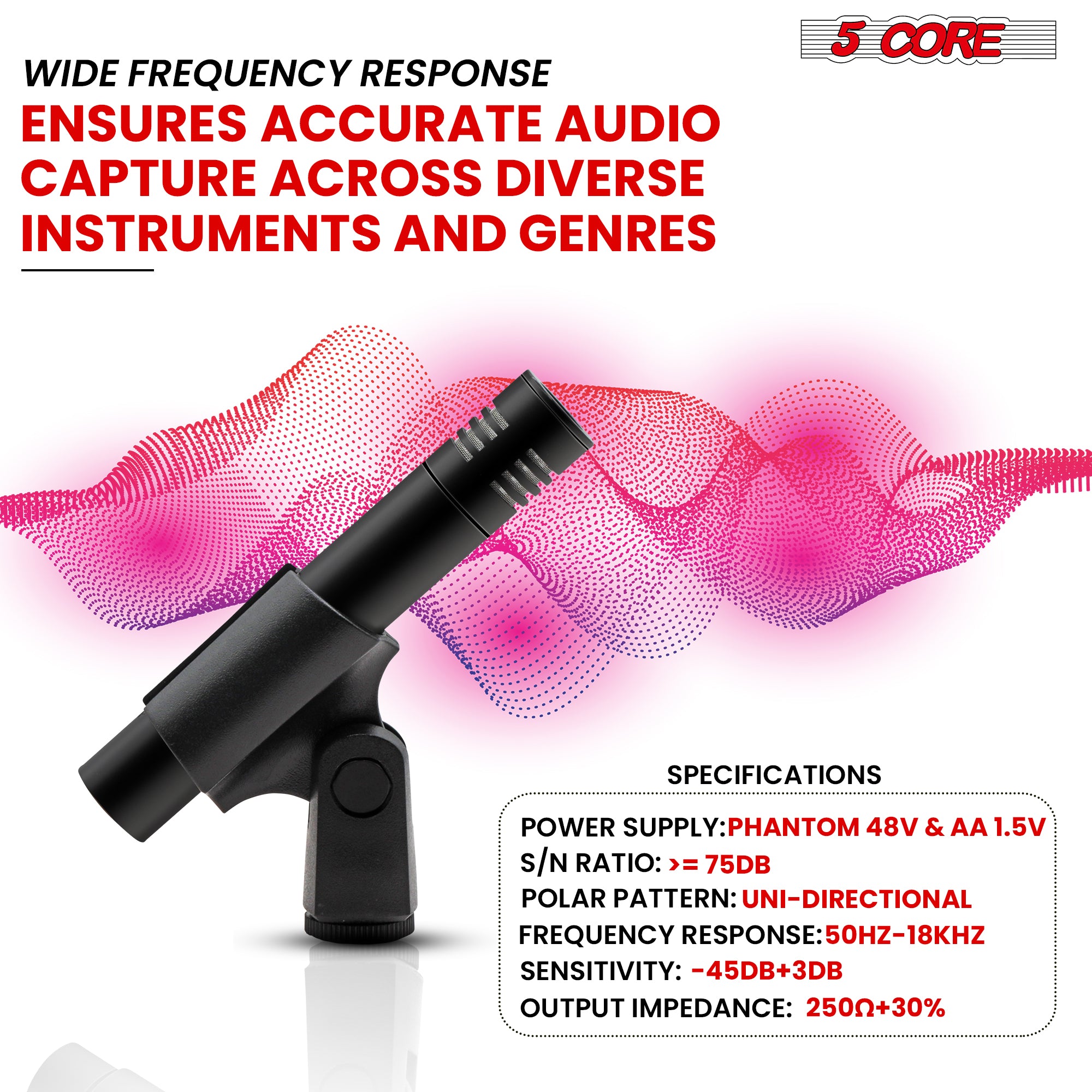 5 Core Instrument Microphone: Professional Grade