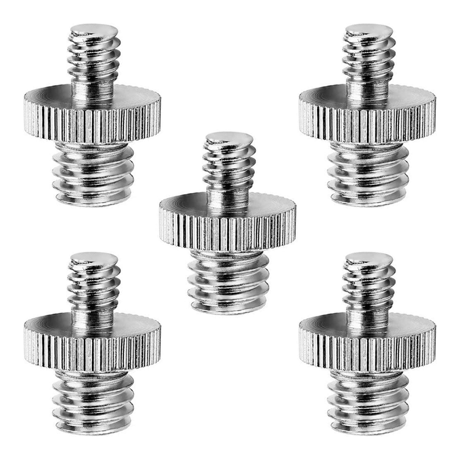 5 Core Mic Stand Adapter 3/8 Male to 1/4 Male Screw Adapter w Knurled Surface Precise Thread Adopter