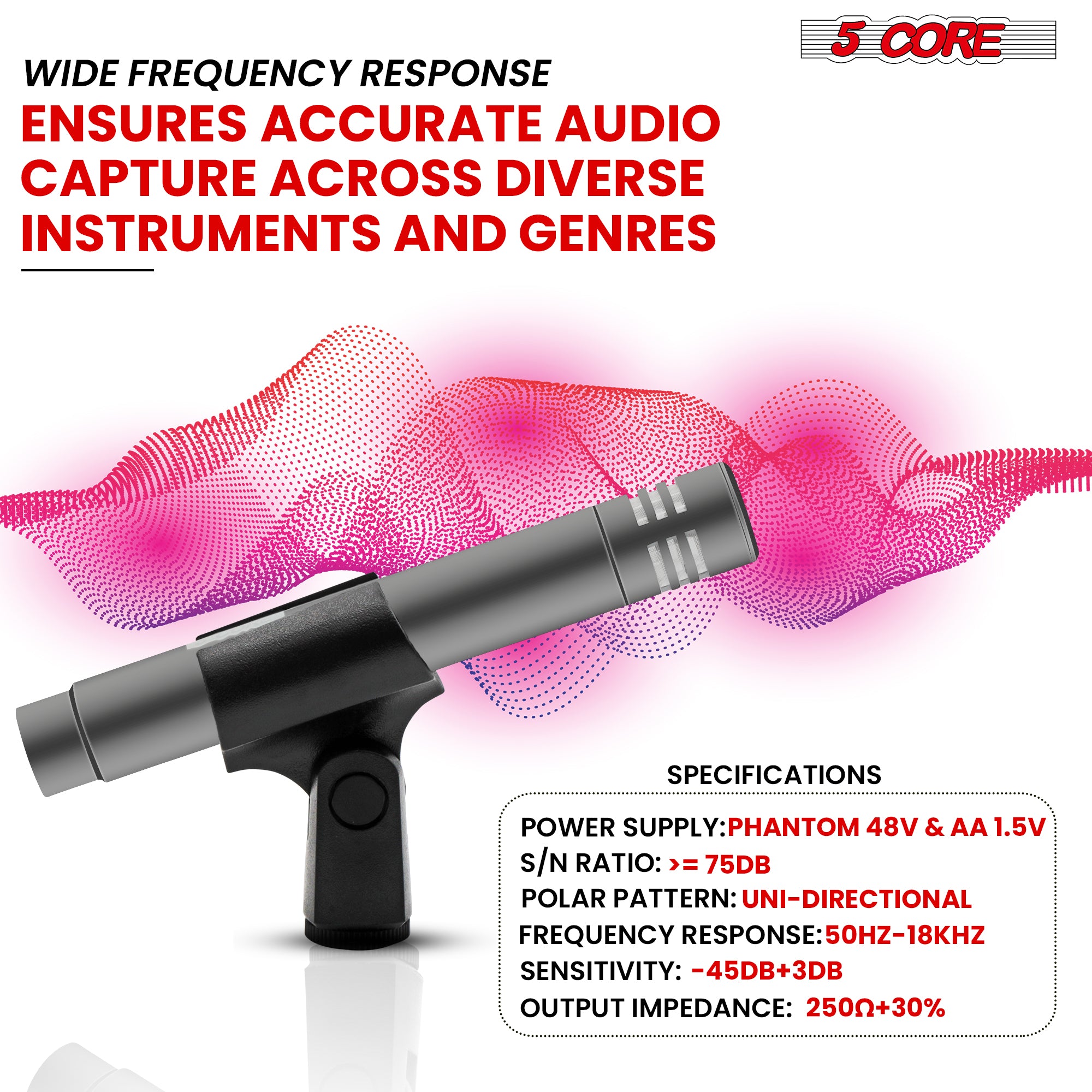 5 Core Instrument Microphone: Professional Grade