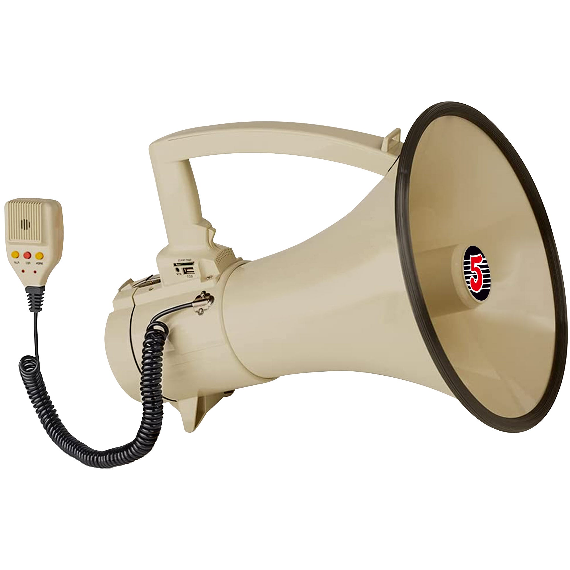 5 Core High Power Megaphone 100W Loud Siren Noise Maker Professional Bullhorn Speaker Rechargeable PA System w Recording USB SD Card Adjustable Volume for Sports Speeches Events Emergencies - 3501 USB
