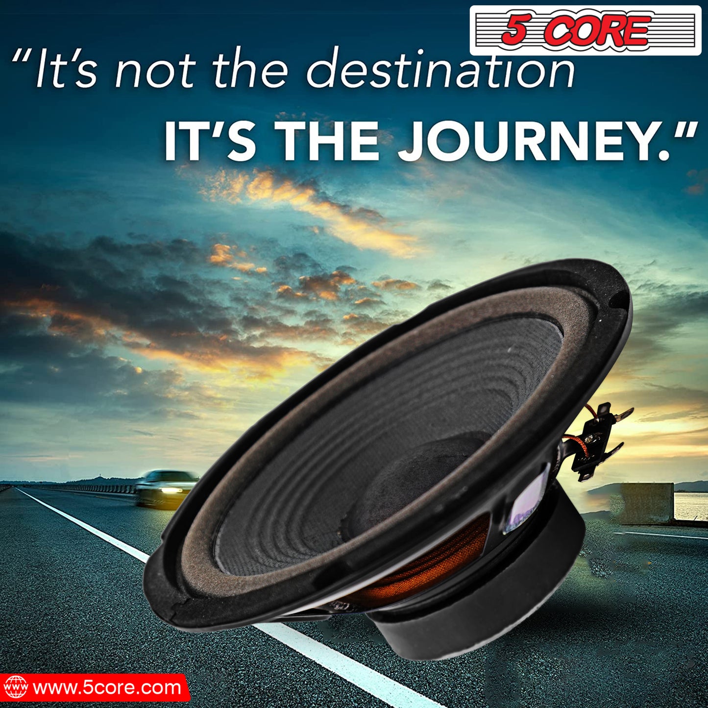 5 Core 6-inch Subwoofer 2 Pieces/ Premium Replacement DJ Speaker Car Subs/ High Quality Woofer with 30W RMS, 1" CCAW Copper Voice Coil Kapton Paper, 4 Ohm Voice Coil- WF 672 2 PCS