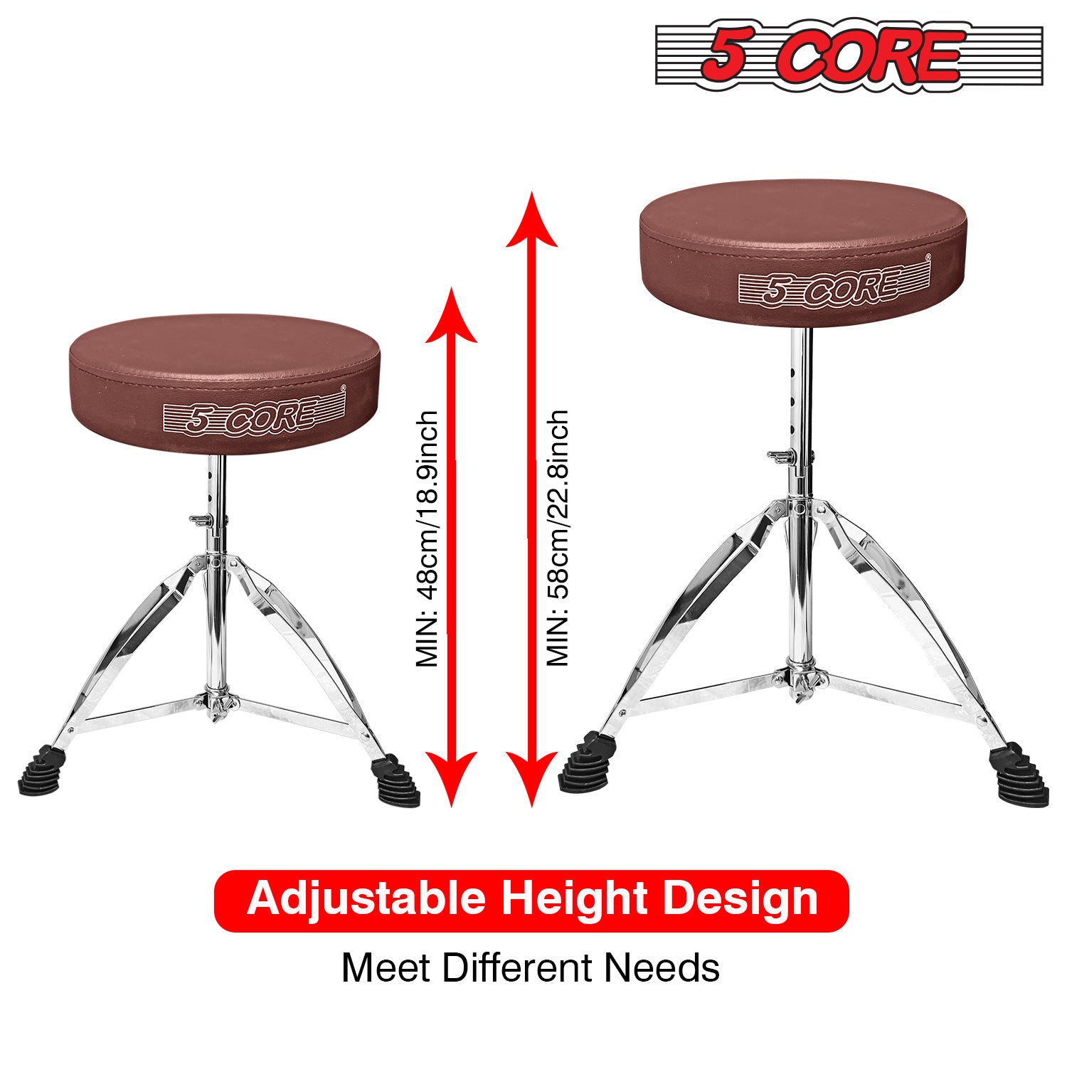 Guitar Stool: Elevate Your Performance with Chrome Brown Elegance