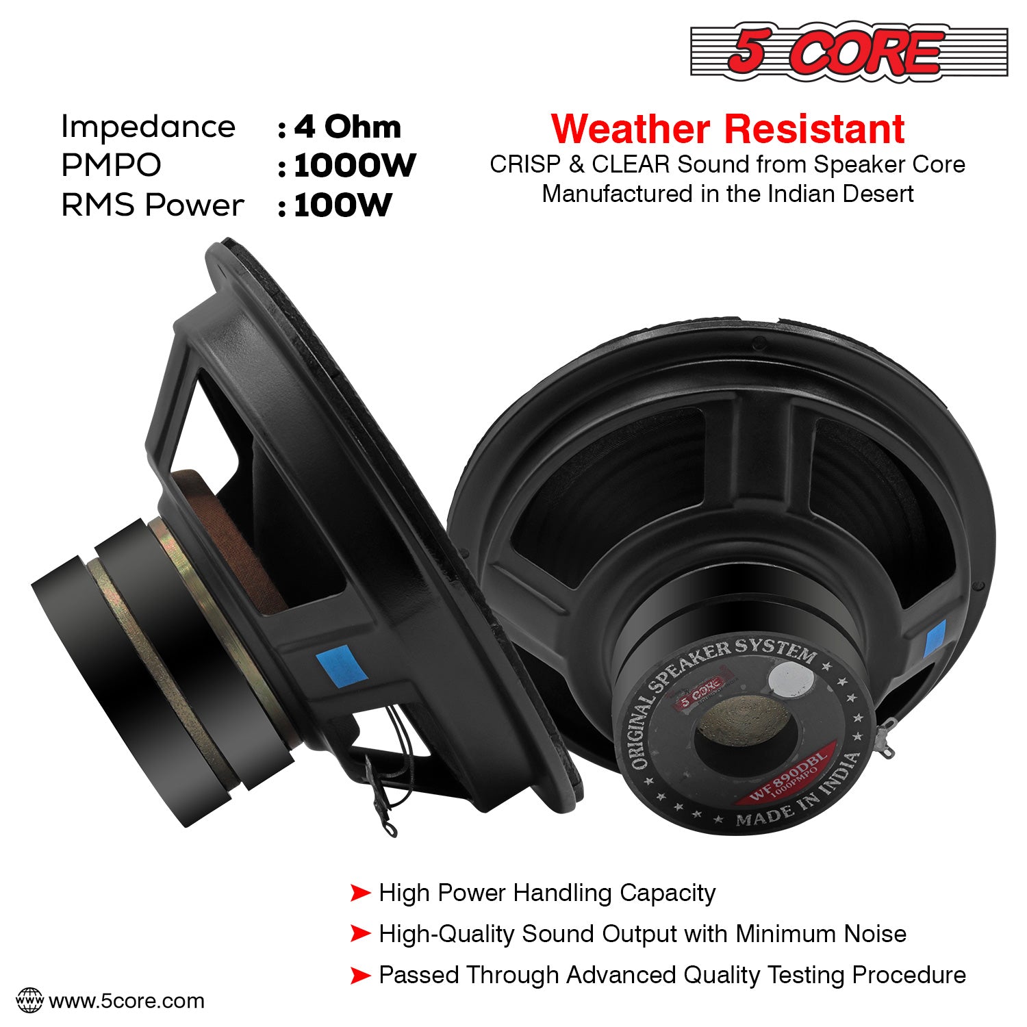 5 Core 8 Inch Subwoofer