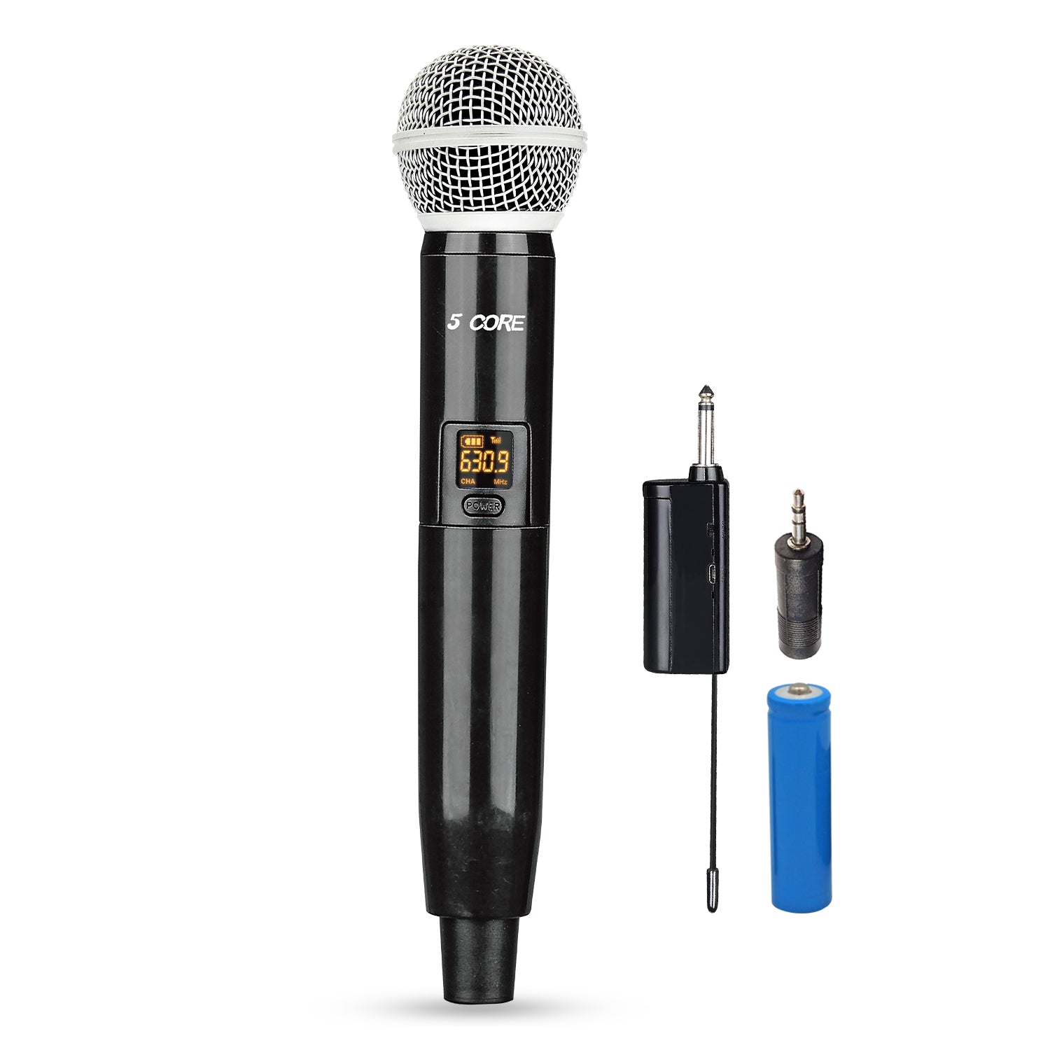 5 Core Karaoke Wireless Microphones • VHF Metal Dynamic Unidirectional Handheld Mic 165ft Range