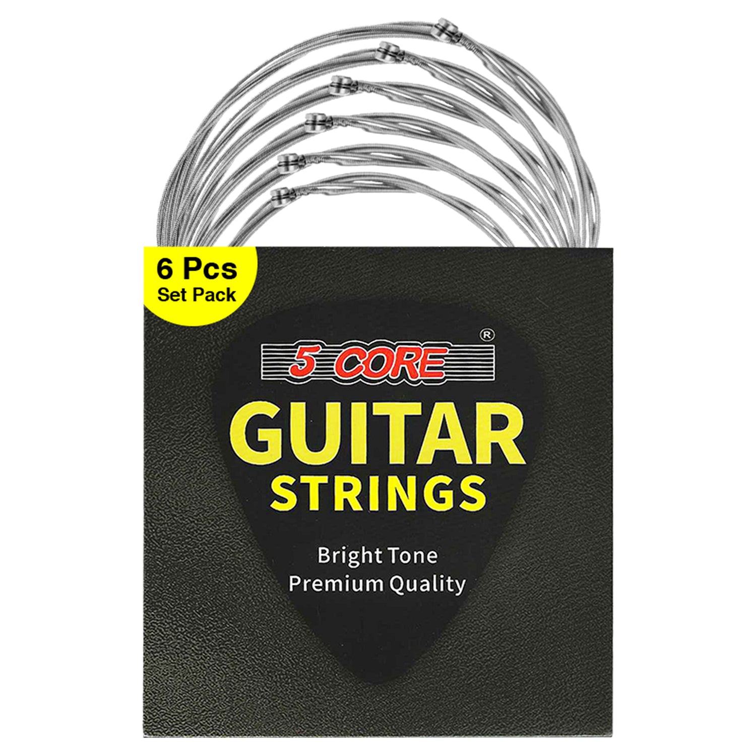 5Core Electric Guitar Strings 0.009-.042 Gauge w Deep Bright Tone for 6 String Guitars