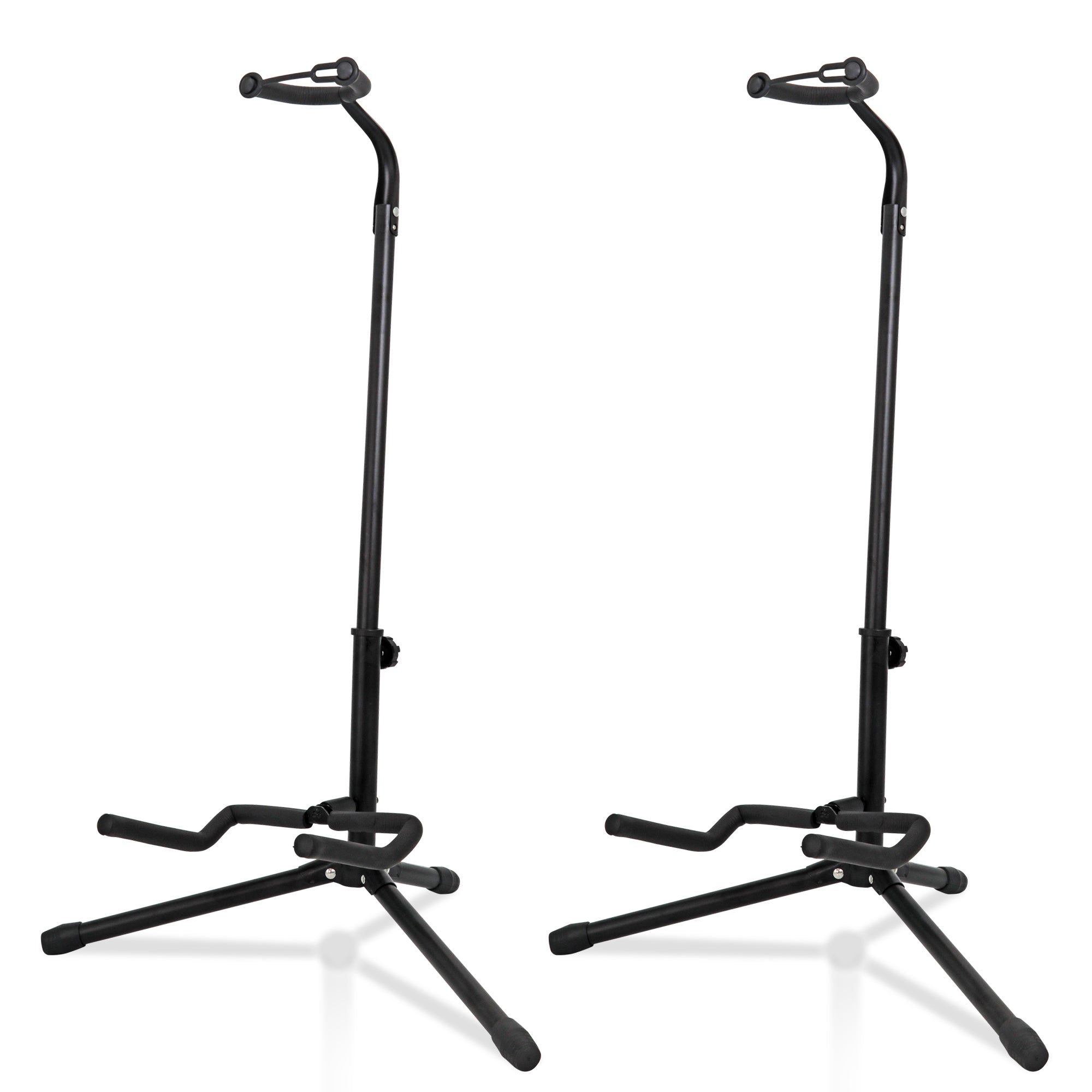 5 Core Guitar Stand Floor Adjustable 28.3- 33" Tall Tripod Guitar Holder Universal Upright Classical Folding Guitar Support for Acoustic Electric Bass Accessories Banjo Stands w Neck Holder - GSH HD 2PK
