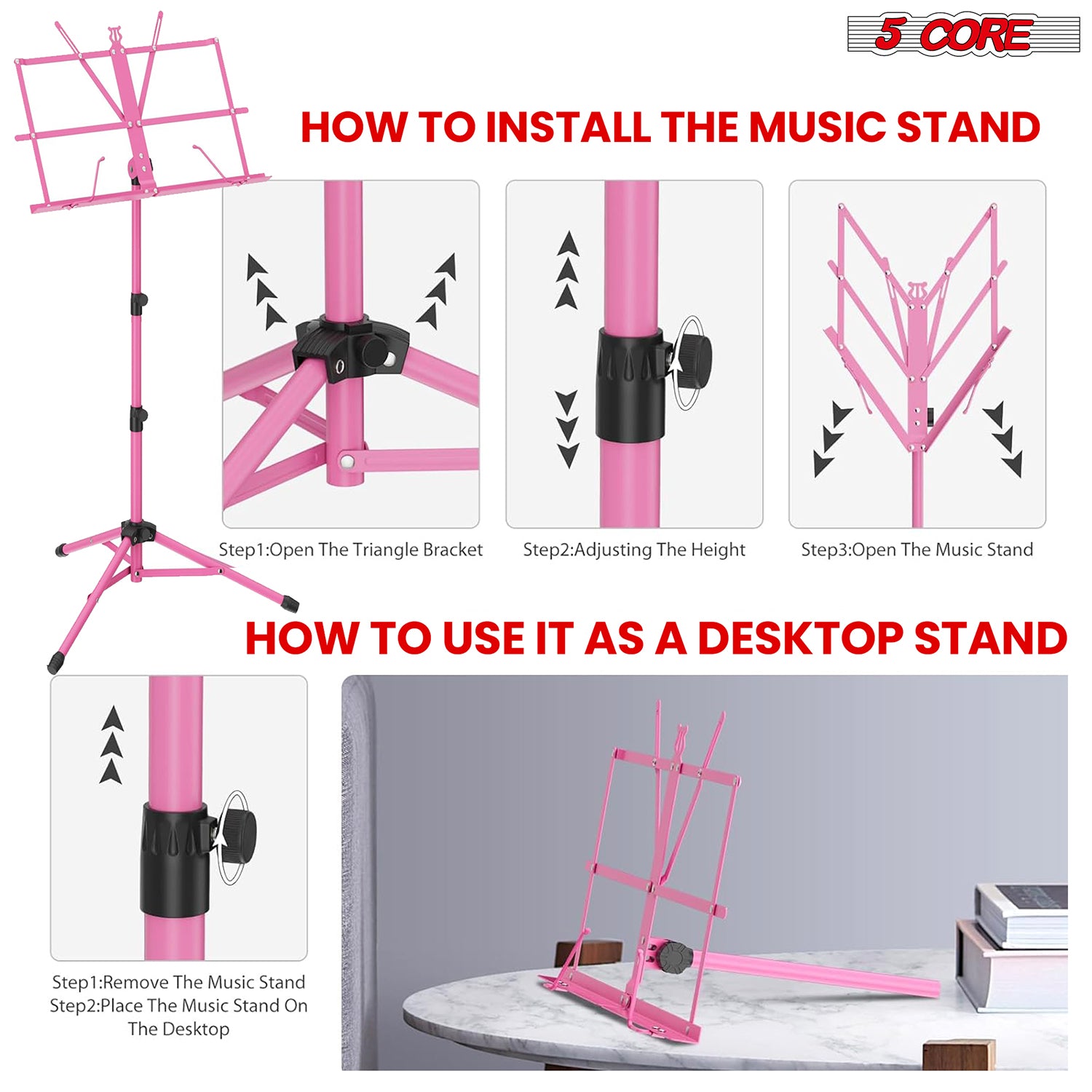 how to install the music stand