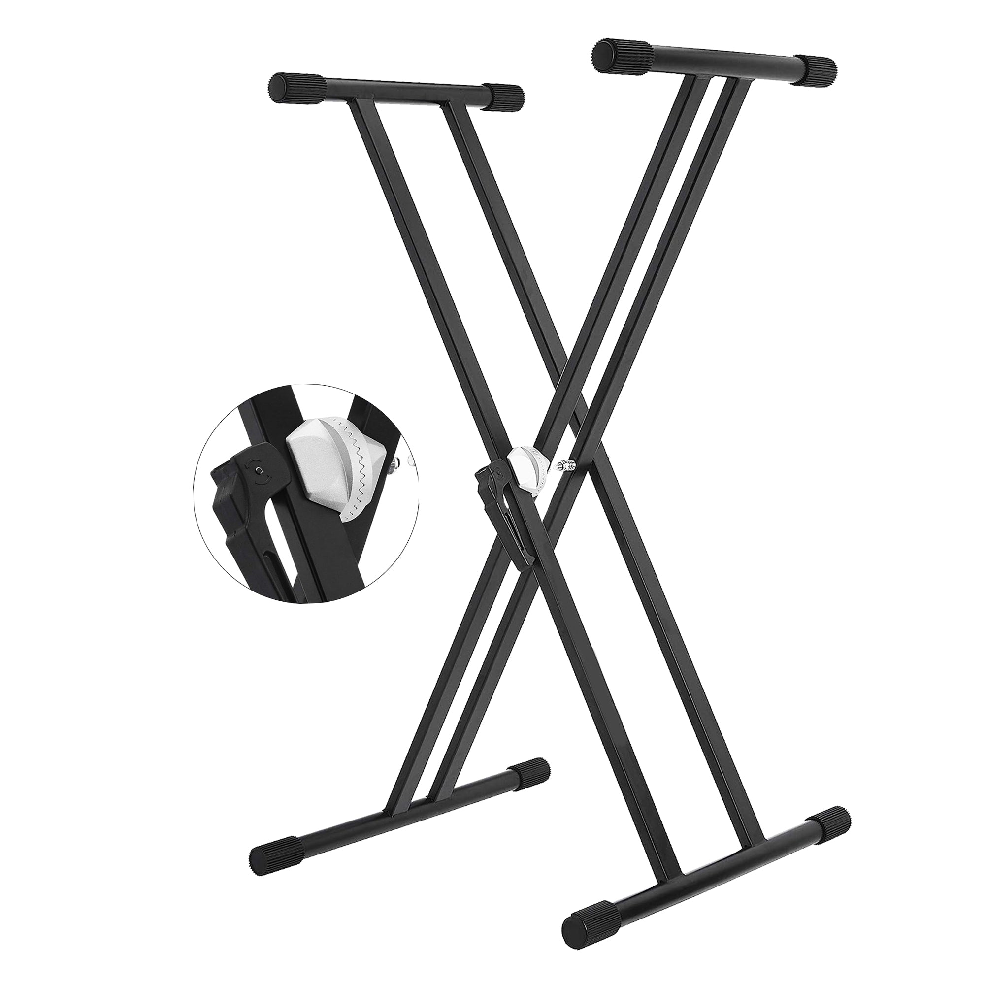 5 Core Adjustable Keyboard Stand Riser • X Style Heavy-Duty Double Braced Digital Piano Stands