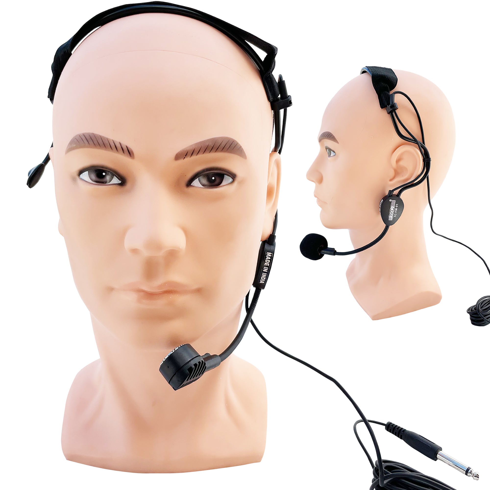 5 Core 3.5mm Wired Headset Microphone Condenser Headworn Microphone Ear Hook and Head Mounted Computer Headset for Business Call Webinar -MIC HM 01