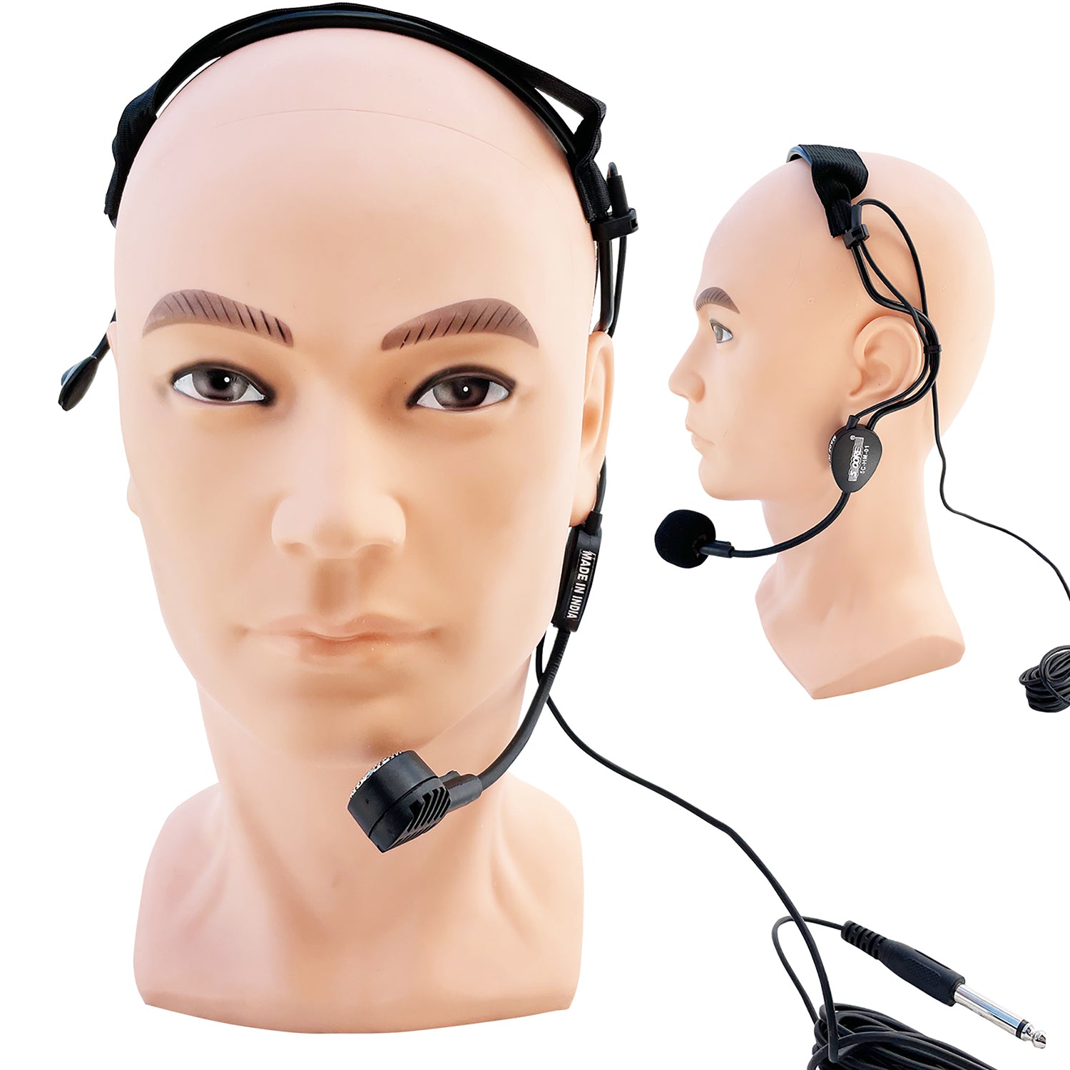 5Core Wired Microphone Headset w 1/4" Connector  Headworn Unidirectional Mic