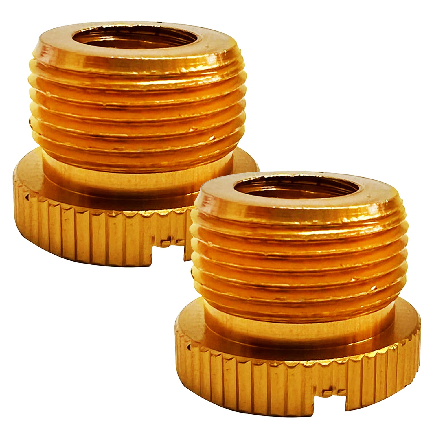 5 Core Mic Stand Adapter 5/8 Male to 3/8 Female Screw Adapter w Knurled Surface Gold Color 2/4/12 Pc