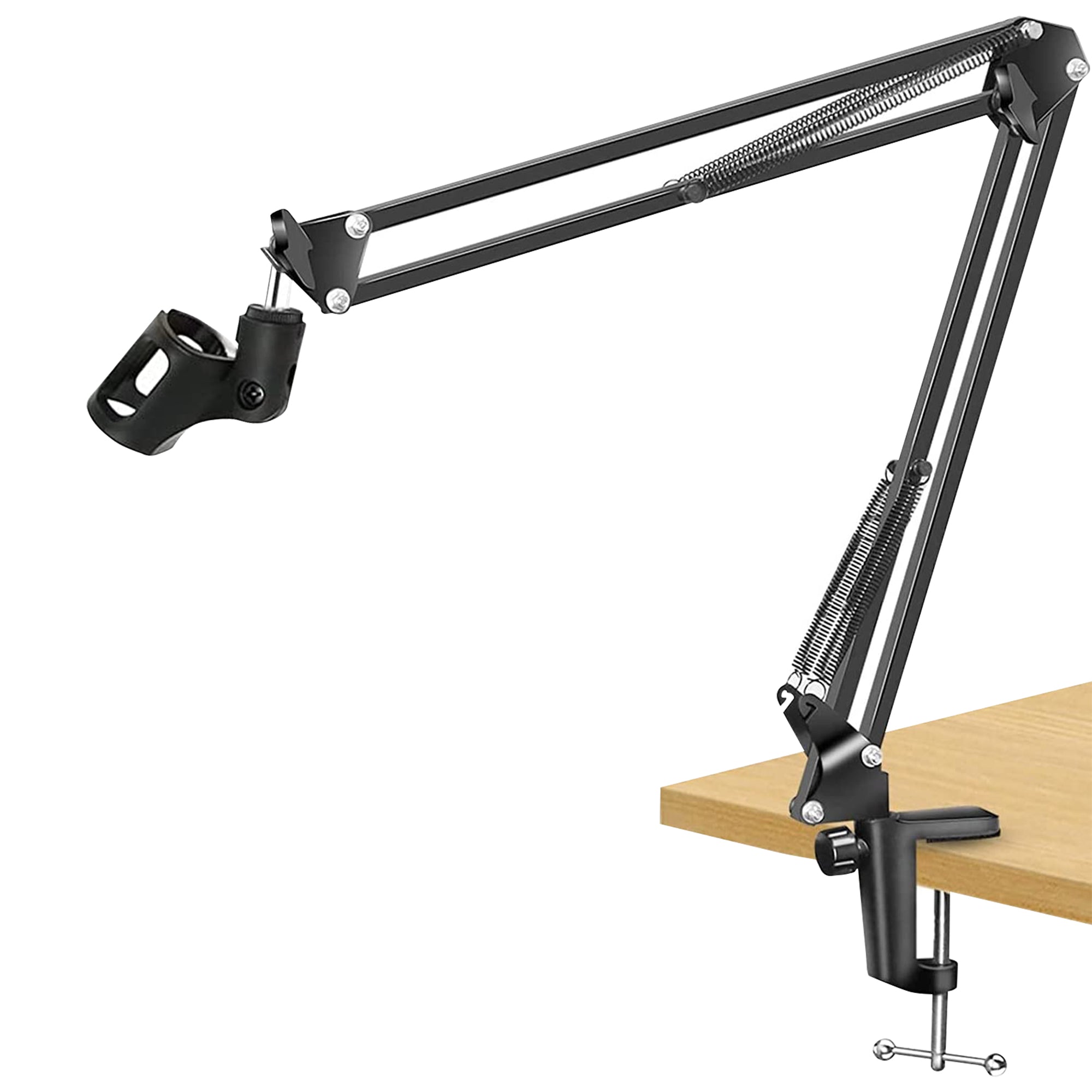 5 Core Microphone Arm Desk Mic Holder Stand Black Adjustable Microphone Arm Desk Mount 360° Rotatable And Foldable Scissor Mounting -MS ARM BLK