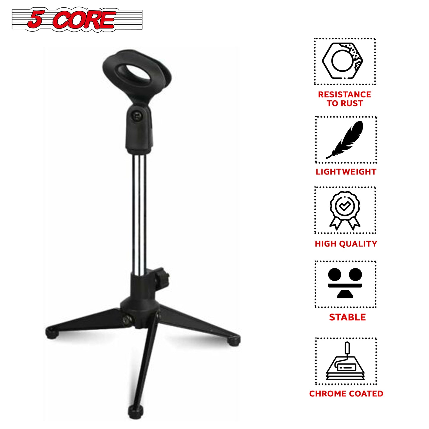 Sleek and sturdy desktop microphone stand