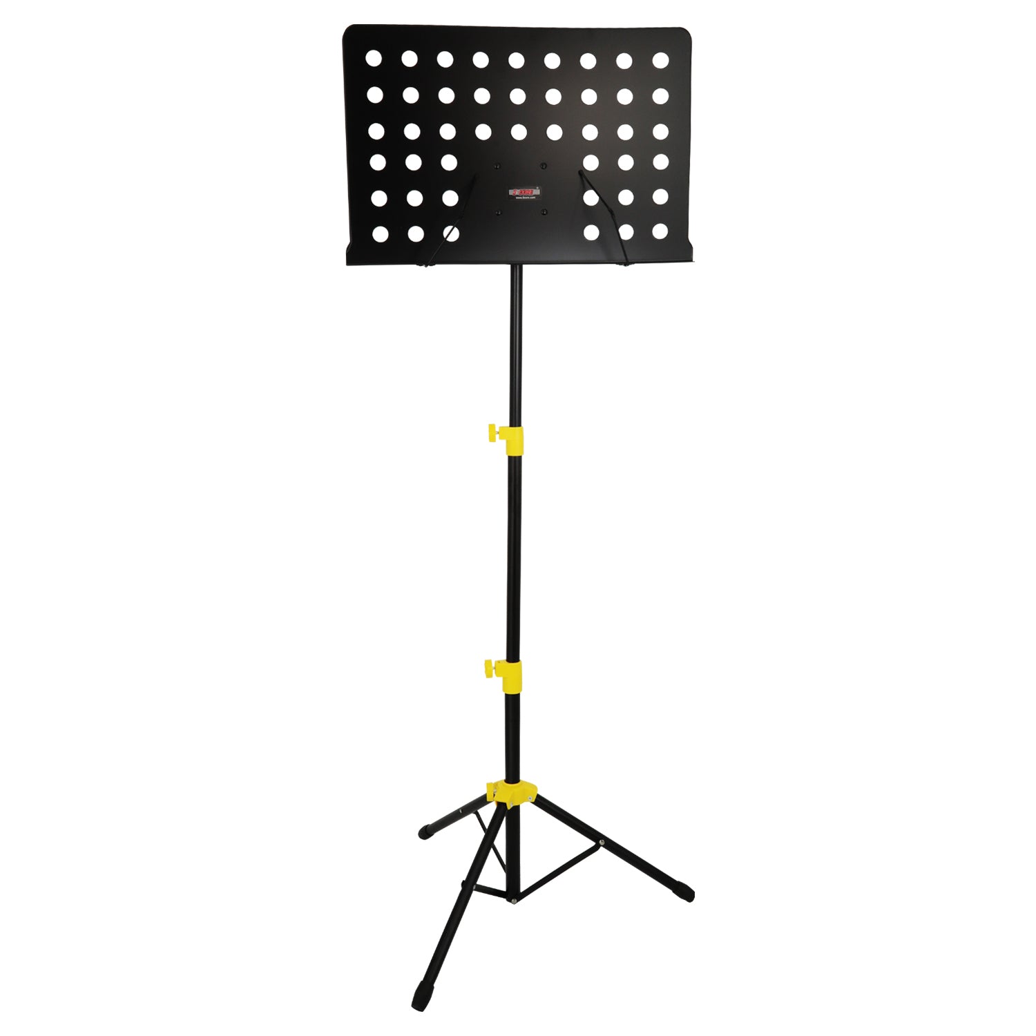 5 Core Sheet Music Stand with Mic Holder Portable Height Adjustable Music Note Holder Tripod Stands Yellow