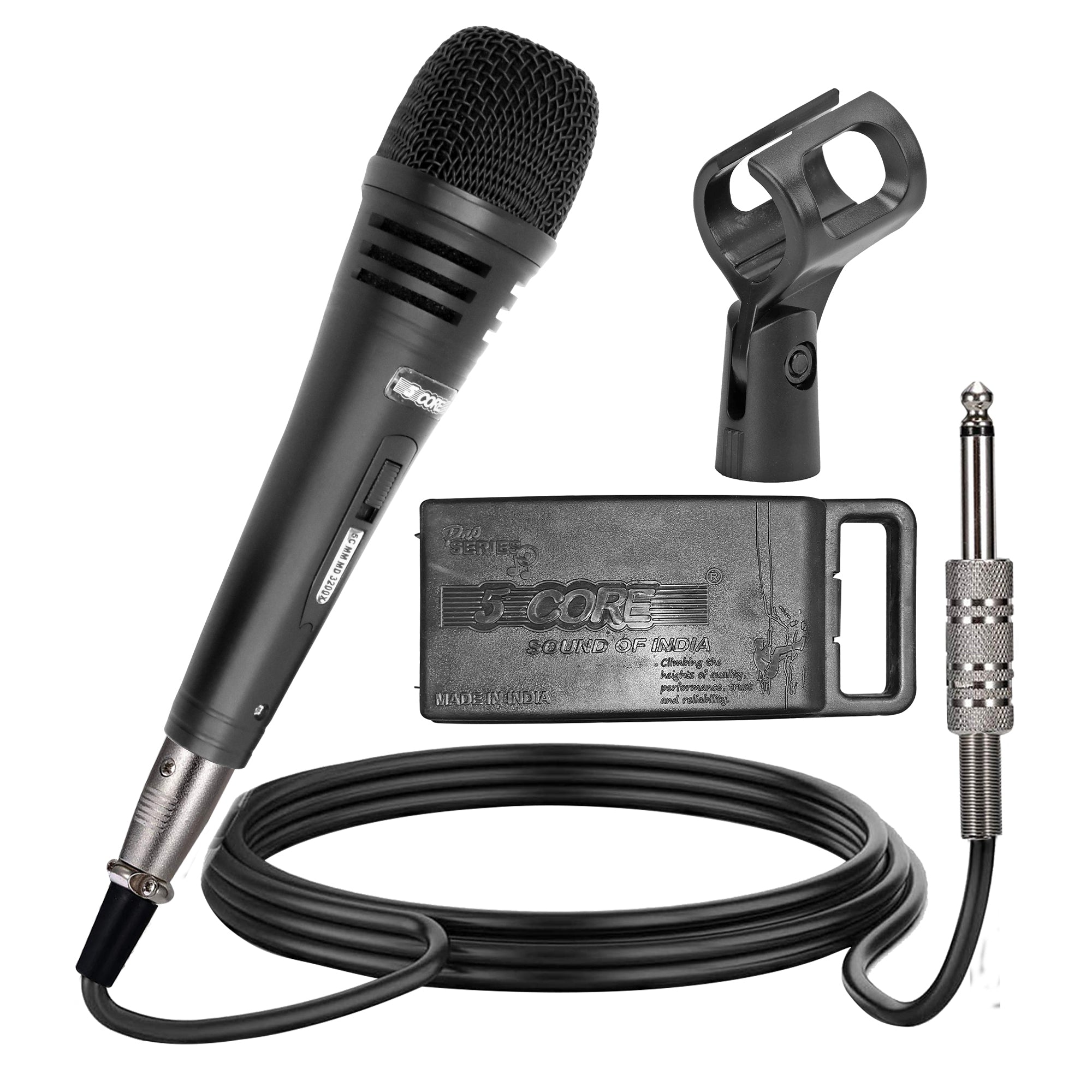 5Core Microphone For Singing Karaoke Neodymium Dynamic Mic Cardioid XLR Wired Microfono 1/2 Pc