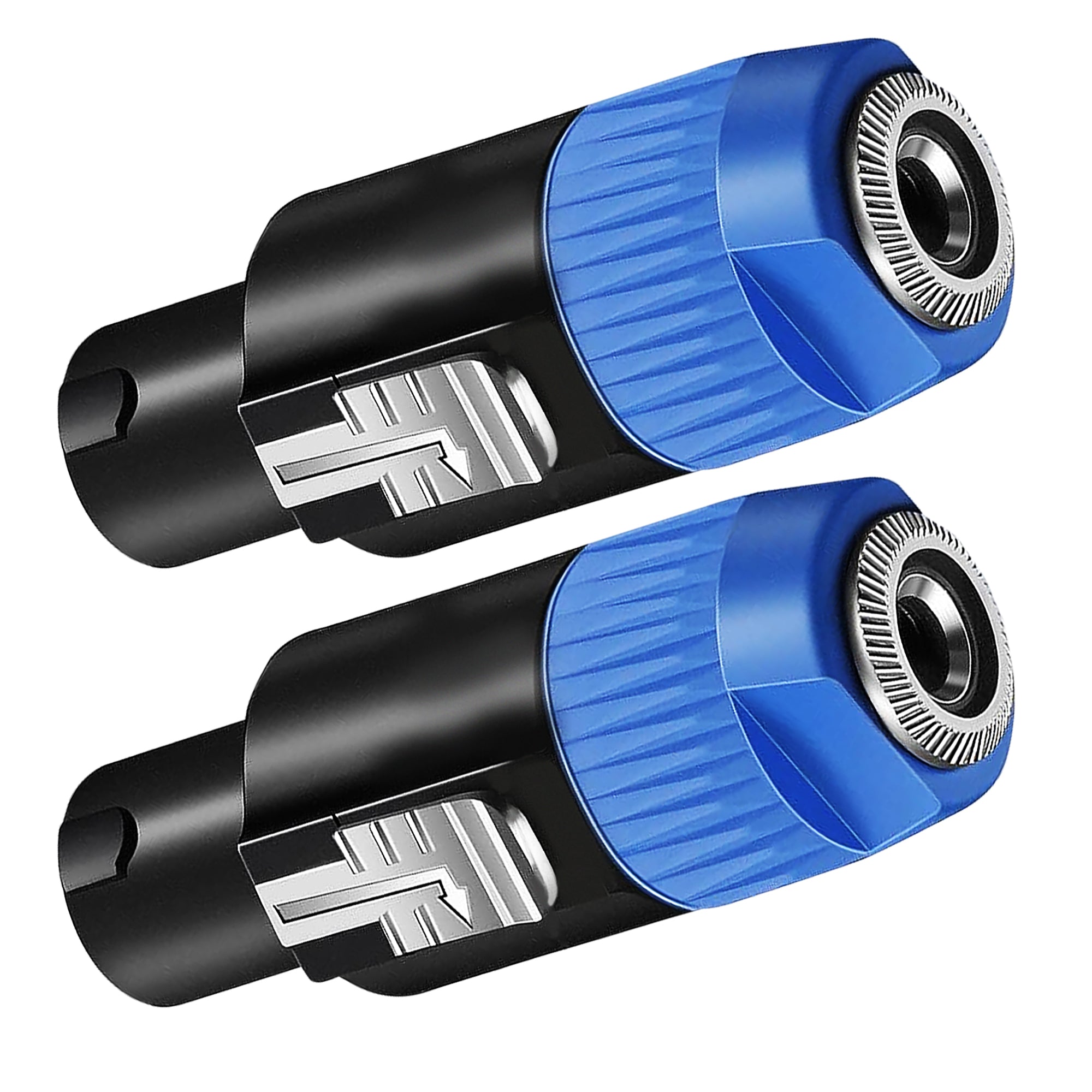 Pair of 5 Core Speakon Adapters: High-Quality Male Audio Pin Speaker Connectors for Secure Connections.
