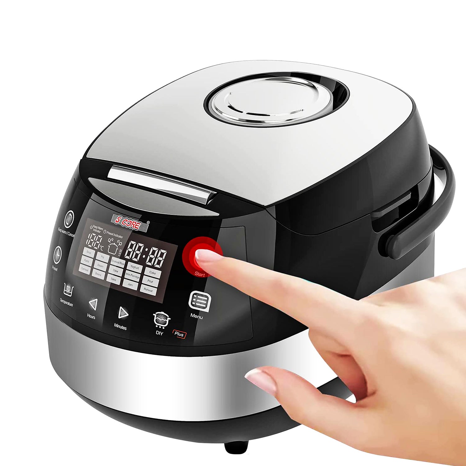 5 Core Asian Rice Cooker Electric Japanese Rice Maker w 17 Preset Touch Screen Nonstick Inner Pot