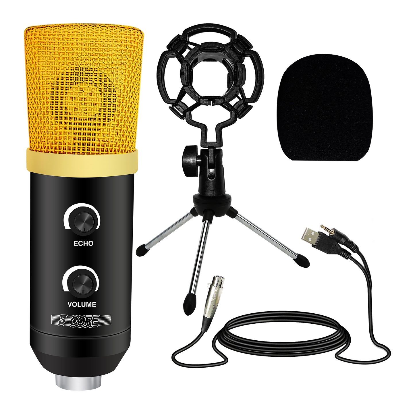 Premium Pro Audio Condenser Recording Microphone Podcast Gaming Studio Mic RM 5 BG