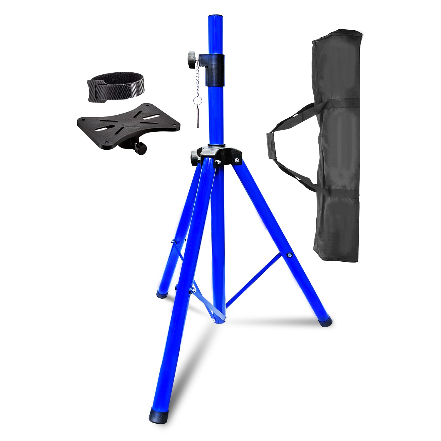 5 Core Speakers Stands 1 Piece Blue Heavy Duty Height Adjustable Tripod PA Speaker Stand For Large Speakers DJ Stand Para Bocinas Includes Carry Bag- SS HD 1 PK BLU