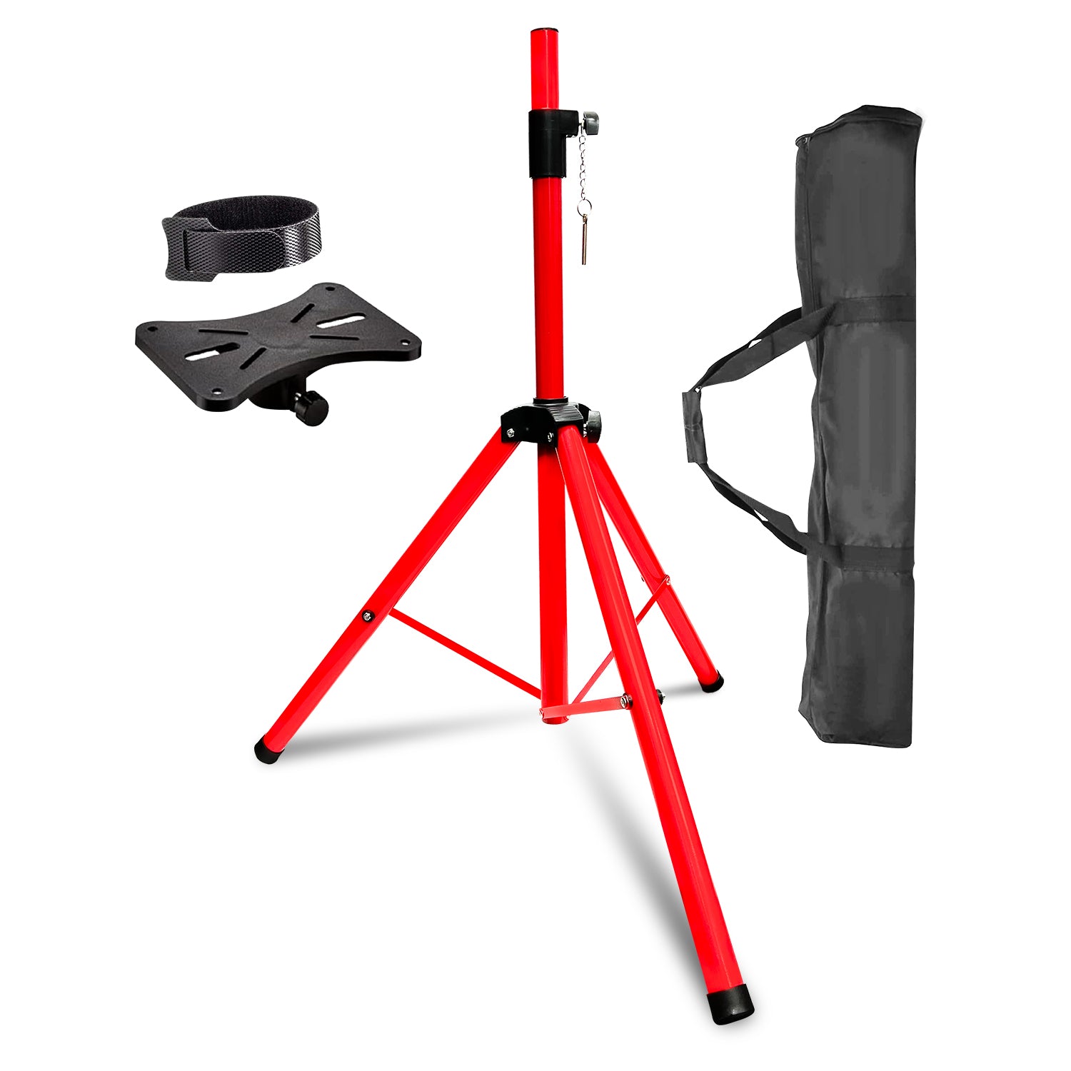 5 Core Speakers Stand Red 1Pc Heavy Duty Height Adjustable Tripod PA DJ Monitor Stands For Large Speaker