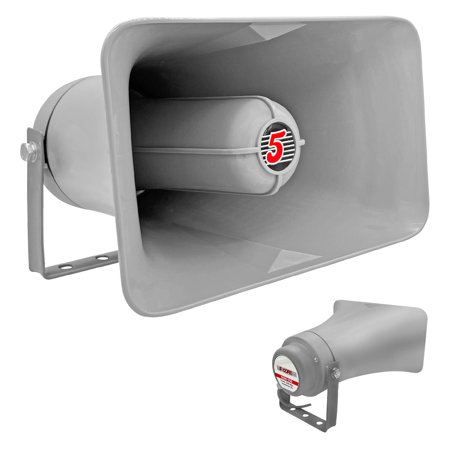 5 Core PA Horn Speaker • Outdoor 6" x 10" Siren Loudspeaker • 200W PMPO • Loud Driver Horn 1/2 Pc