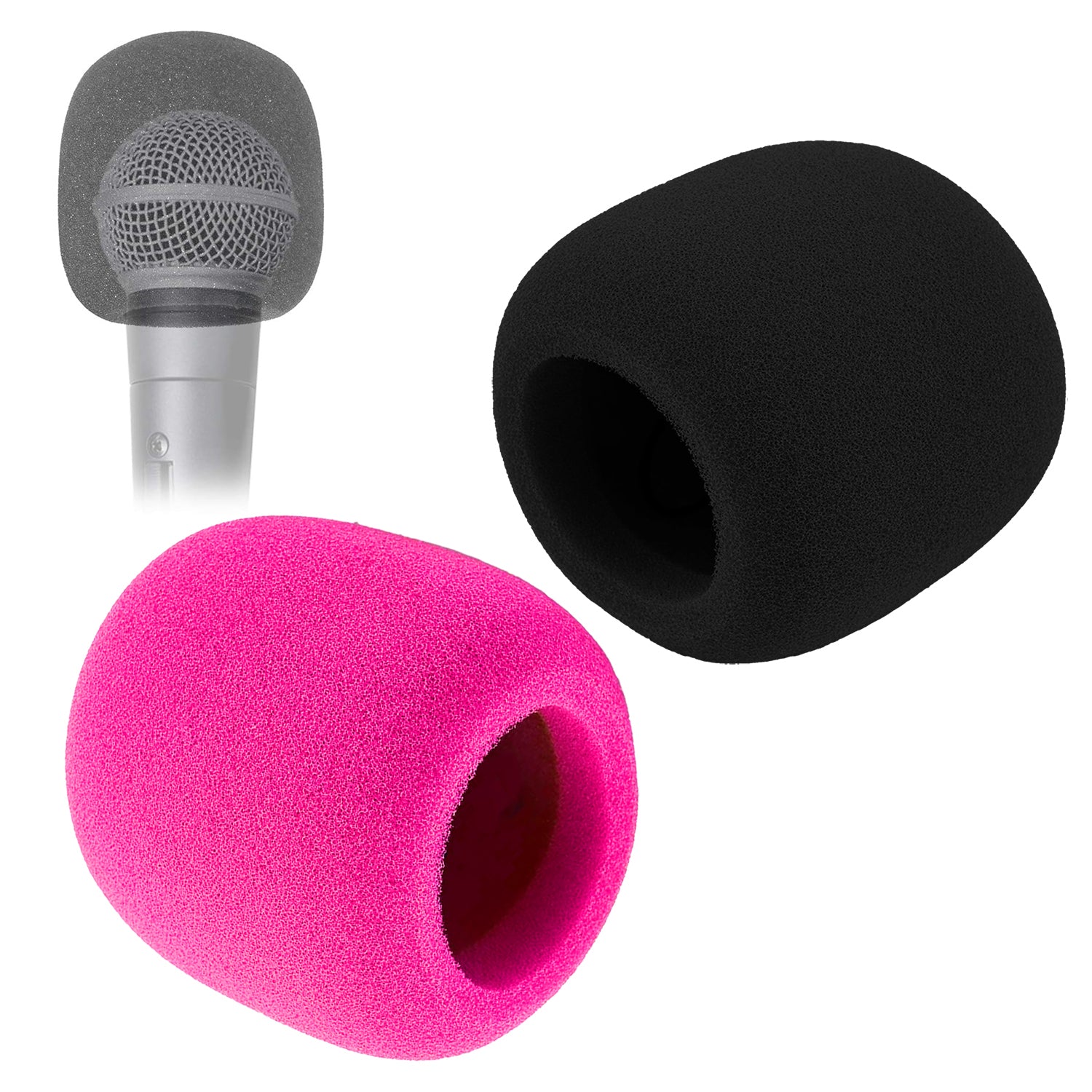 5Core Microphone Covers Foam Mic Windscreen for Most Standard Handheld Microphone 1 10 25 50 Pack