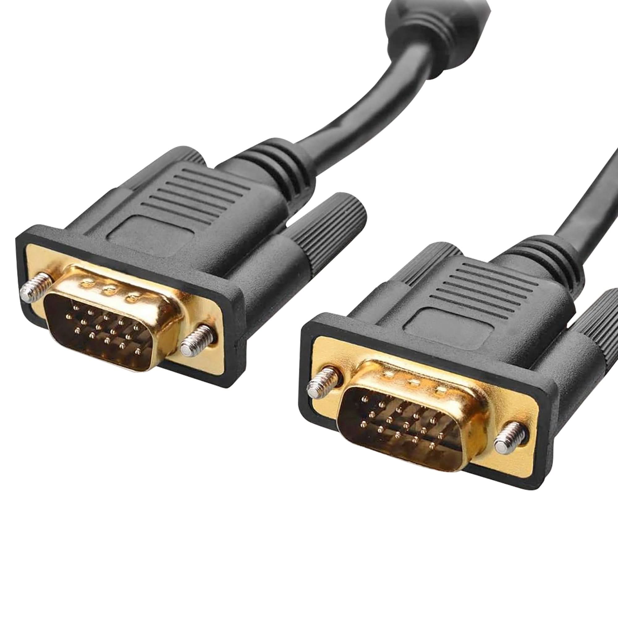 5 Core VGA 3 Feet SVGA Computer Monitor Cable Male to Male 1080p High Resolution Display Cord - VGA 1001