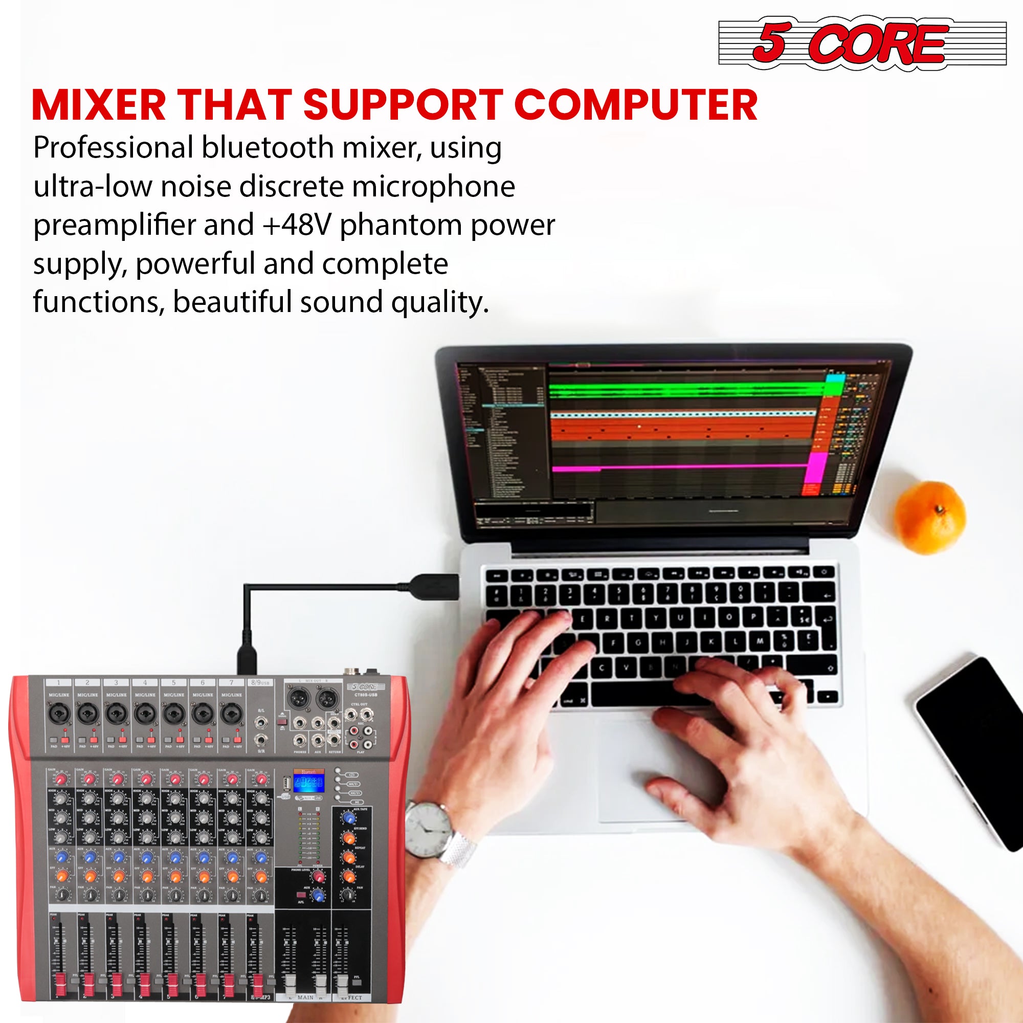 Mixer that support computer.