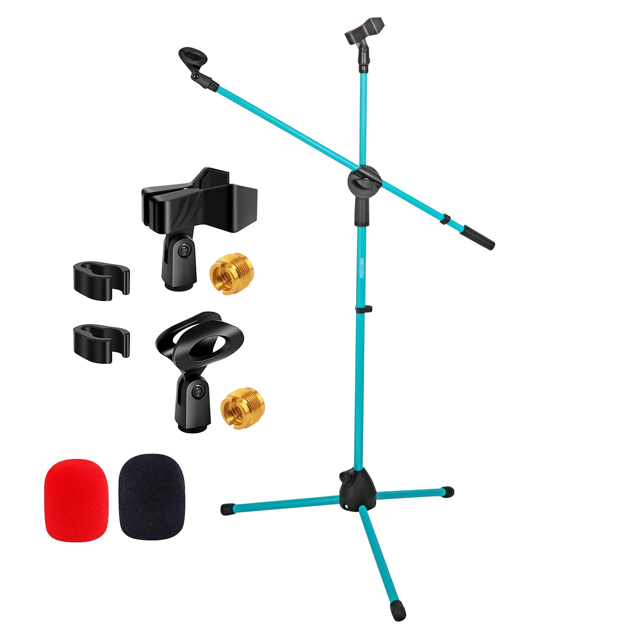5 Core Tripod Mic Stand 1Pc Height Adjustable Max 59" Universal Microphone Mount Floor Stands w Boom