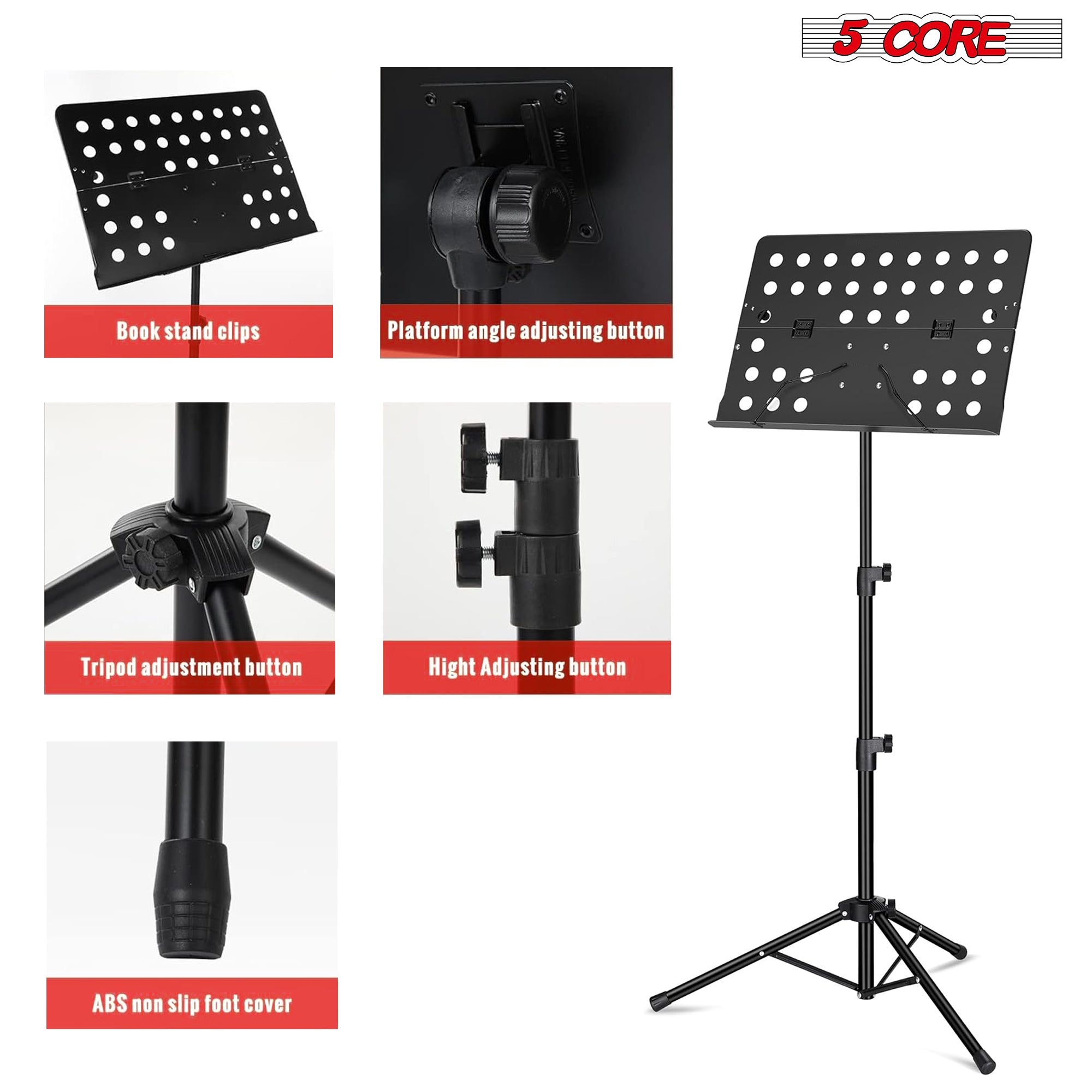 5 Core Music Stand for Sheet Music