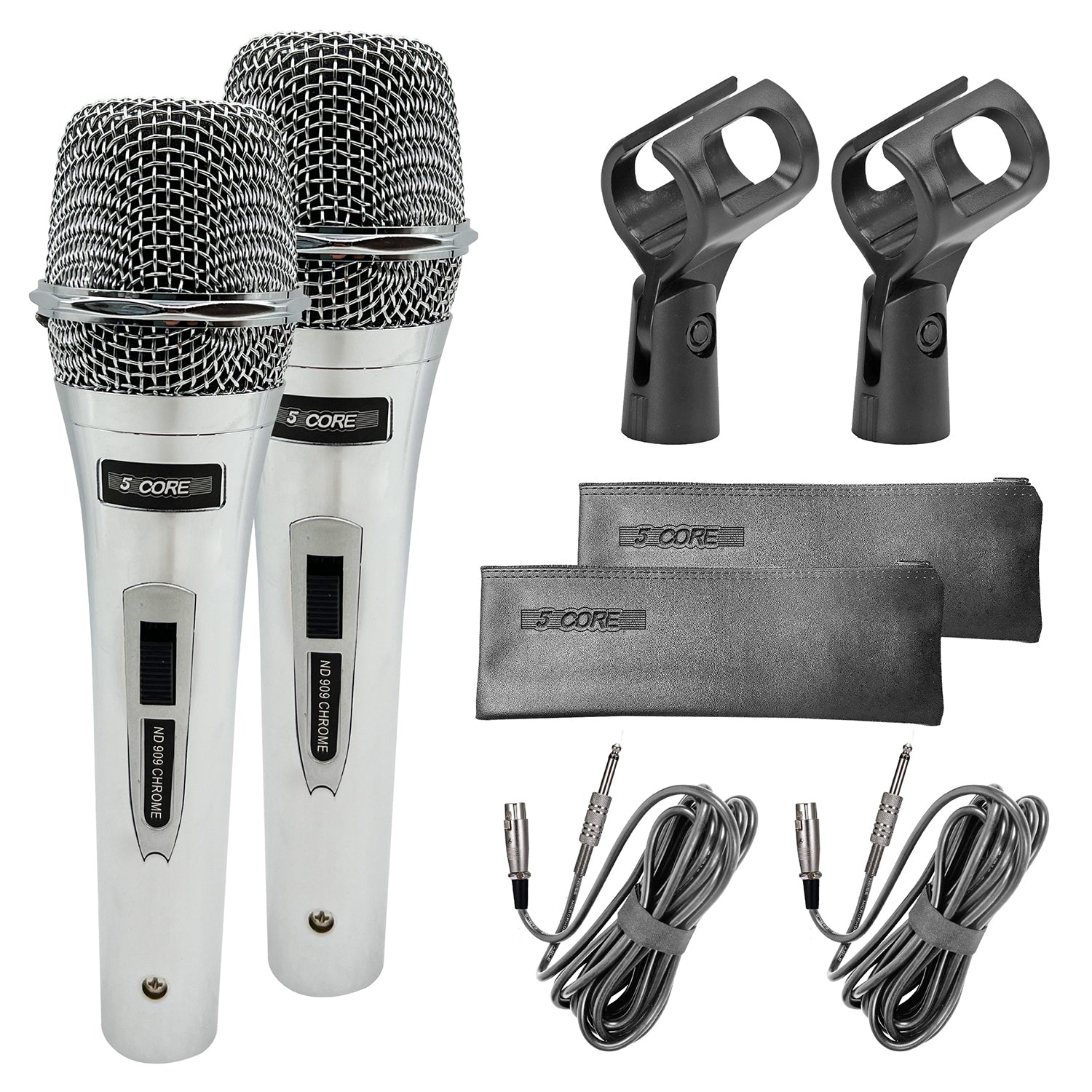 5Core Microphone For Singing Karaoke Neodymium Dynamic Mic Cardioid XLR Wired Microfono 1/2/3 Pc