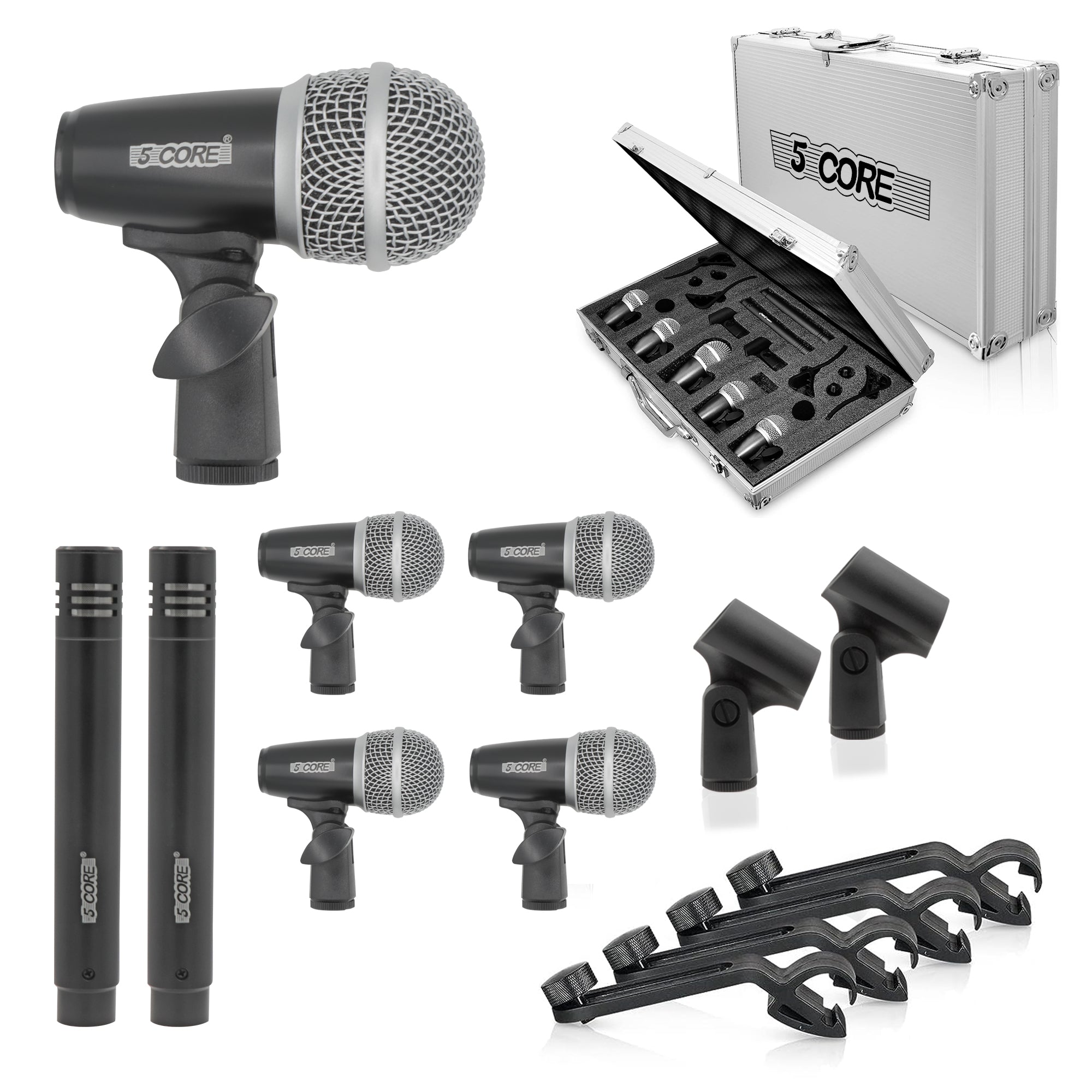 Professional drum microphone set for capturing every nuance of drum performance