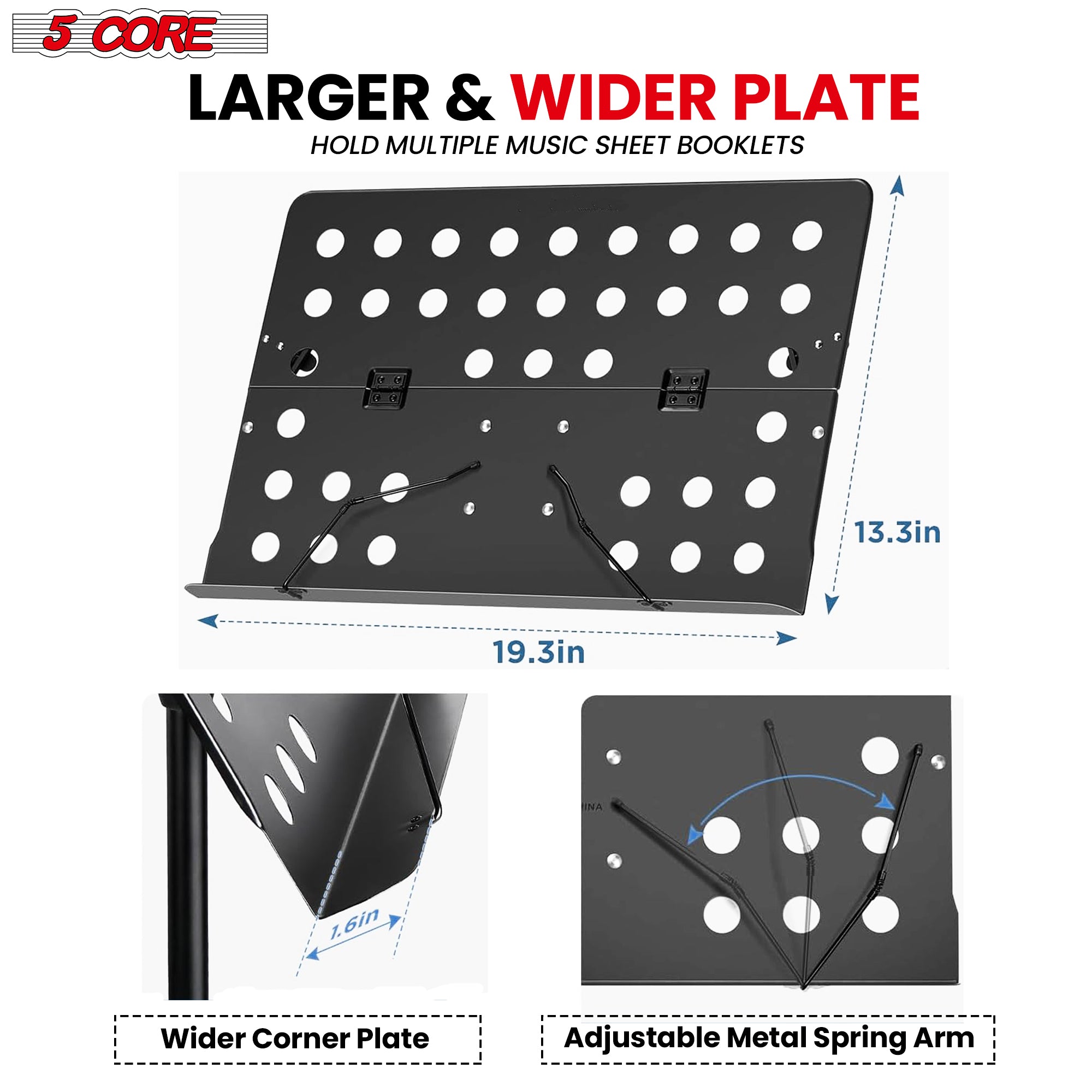 larger & wider plate