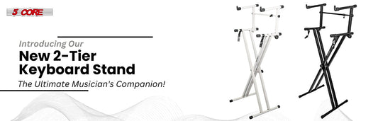 Introducing Our New 2-Tier Keyboard Stand: The Ultimate Musician's Companion!