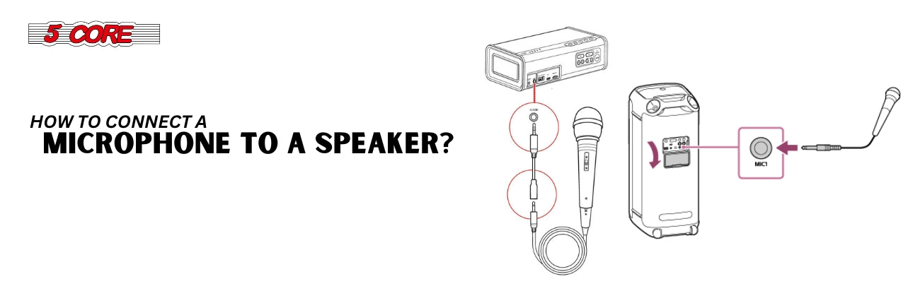 How to connect a microphone to a speaker?