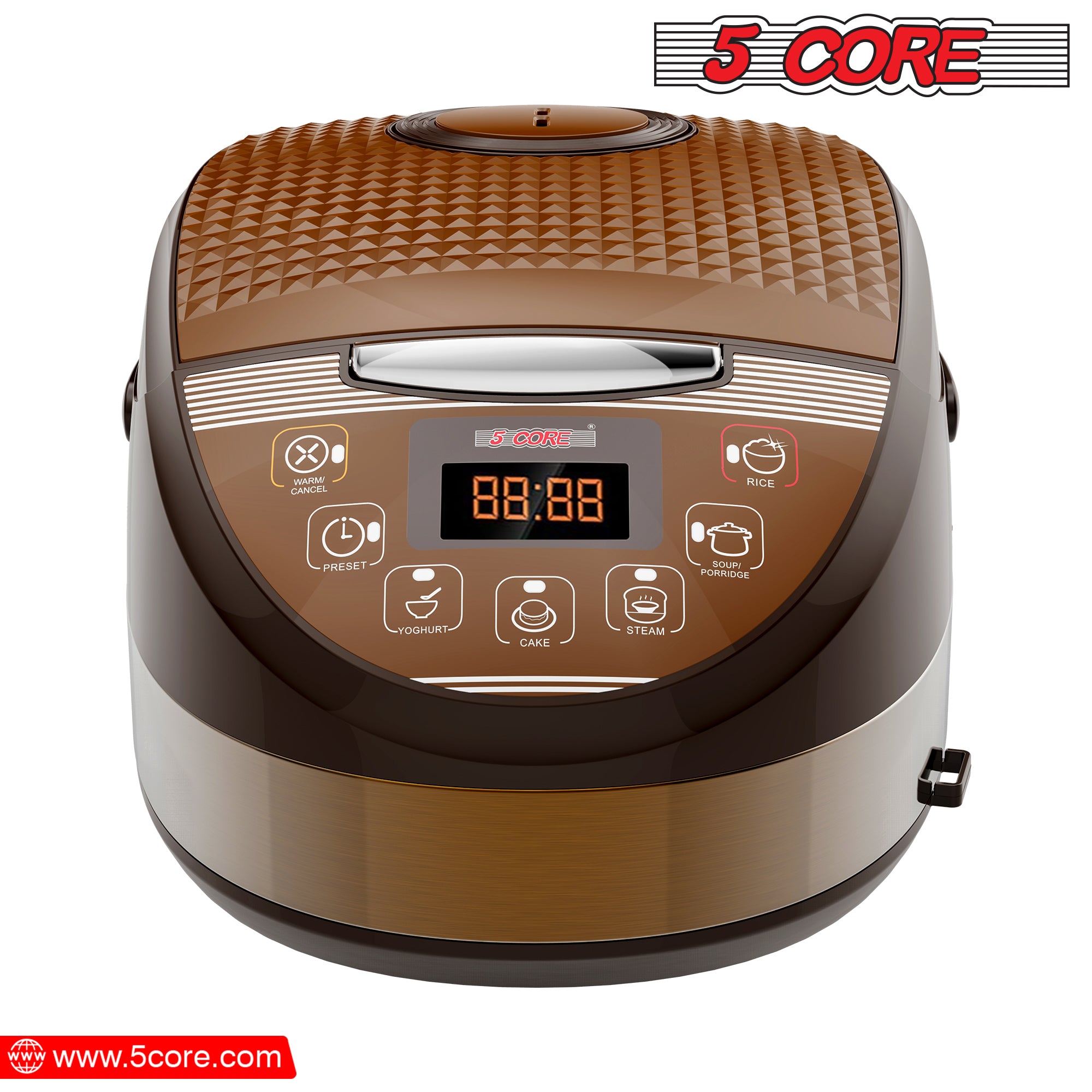 Side perspective of 5 Core's Asian Rice Cooker