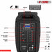 Portable karaoke machine with microphone and Bluetooth for singing fun.