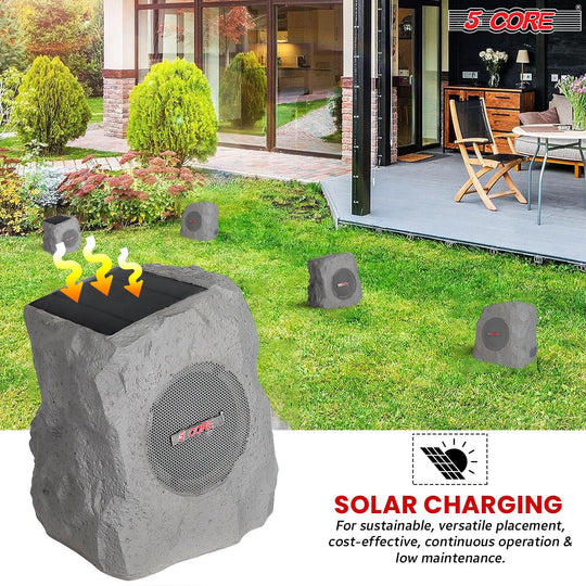 Solar charging enabled outdoor wireless speaker