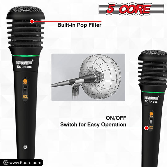 This karaoke singing microfono has built in pop filter