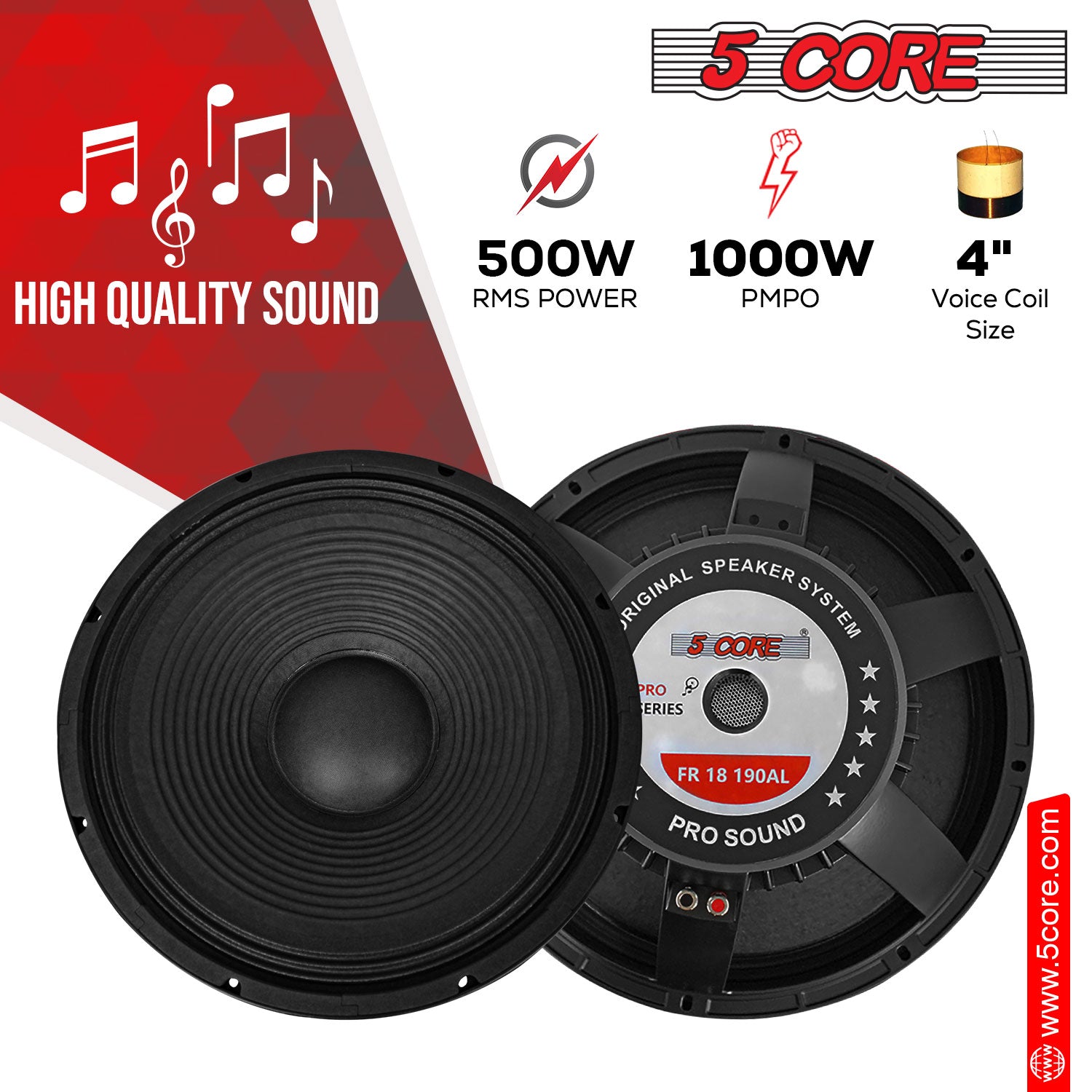 18" subwoofer with 1000w pmpo