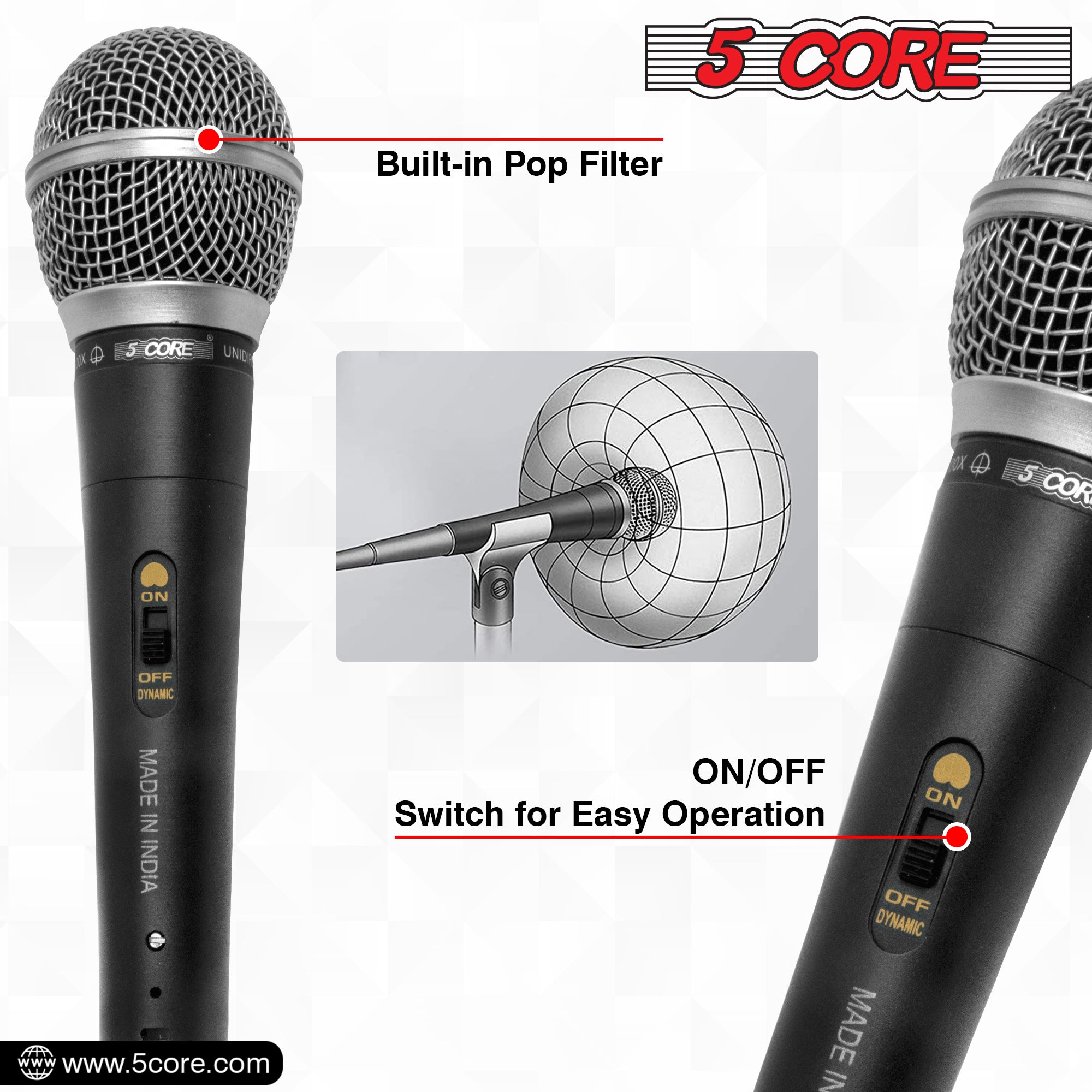 Karaoke mic with XLR connectivity.