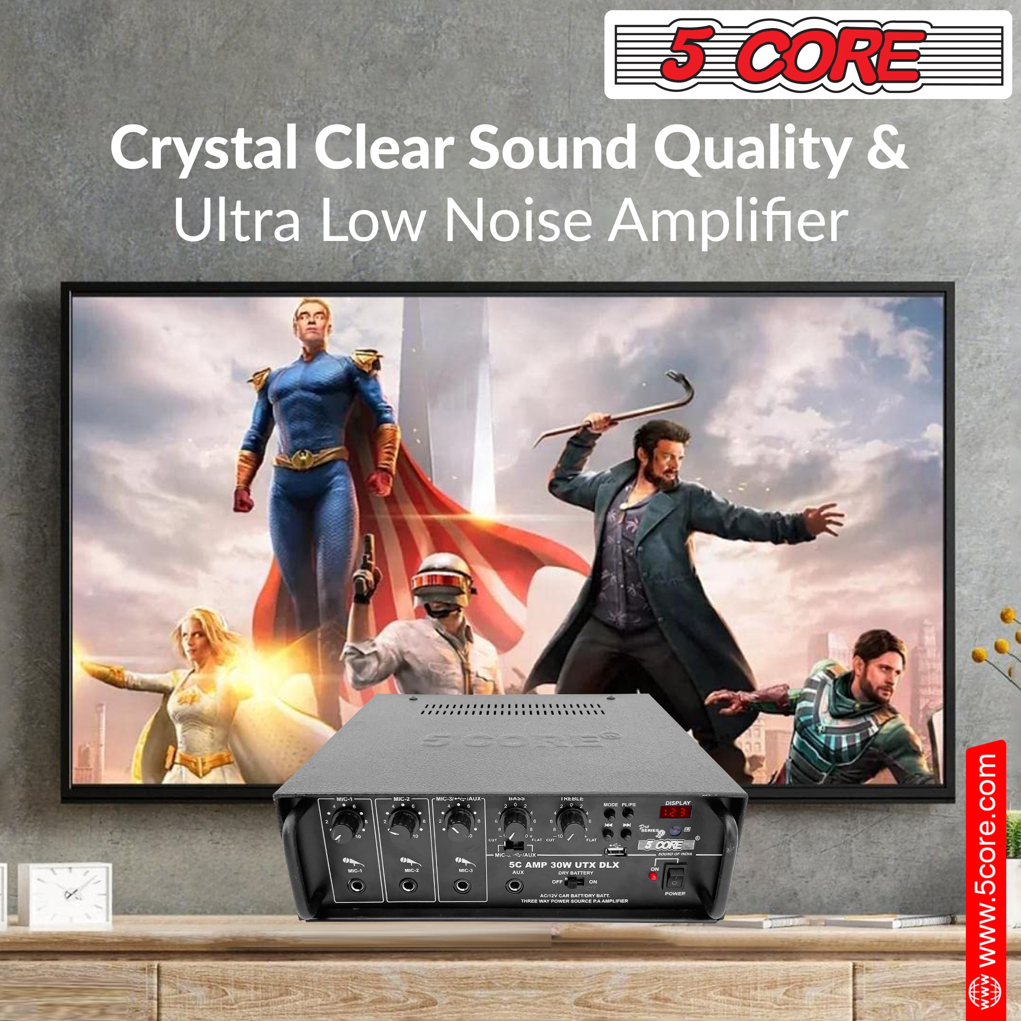 crystal clear sound quality and ultra low noise amplifier