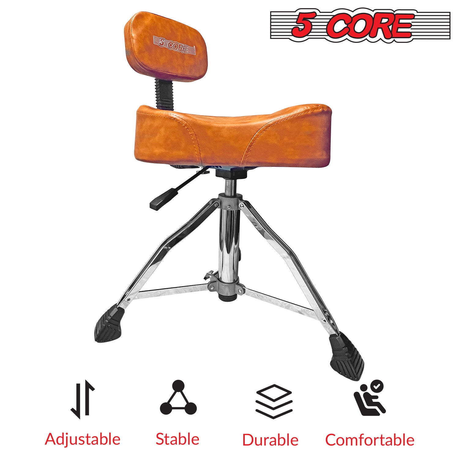 adjustable, stable, durable and comfortable drum throne