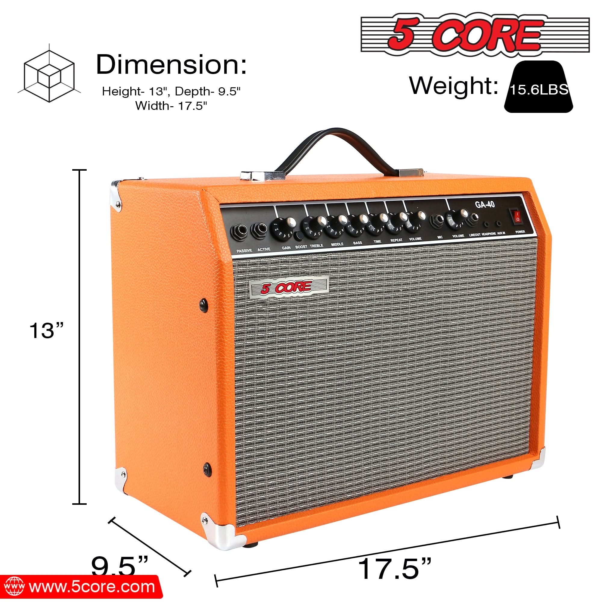 Dimension of the electric amps